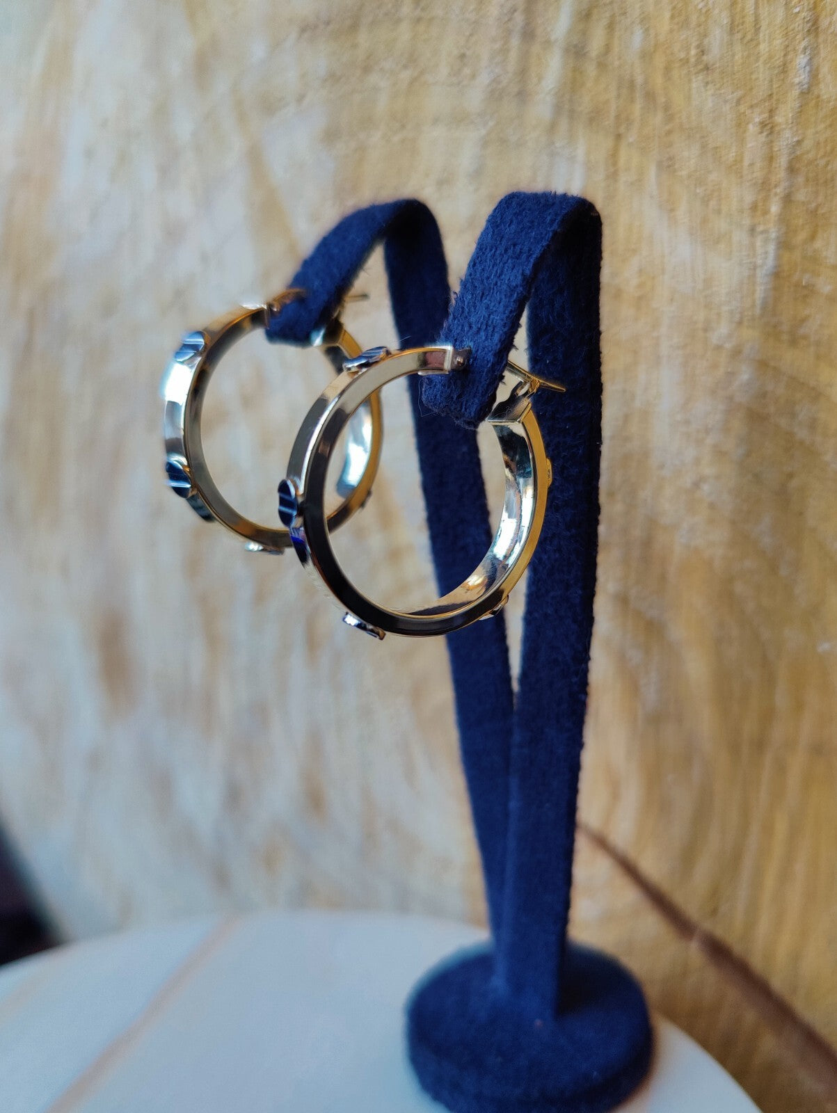 NEW Love Gold Screw Hoop Earrings 9ct Yellow Gold 25mm Hallmarked New