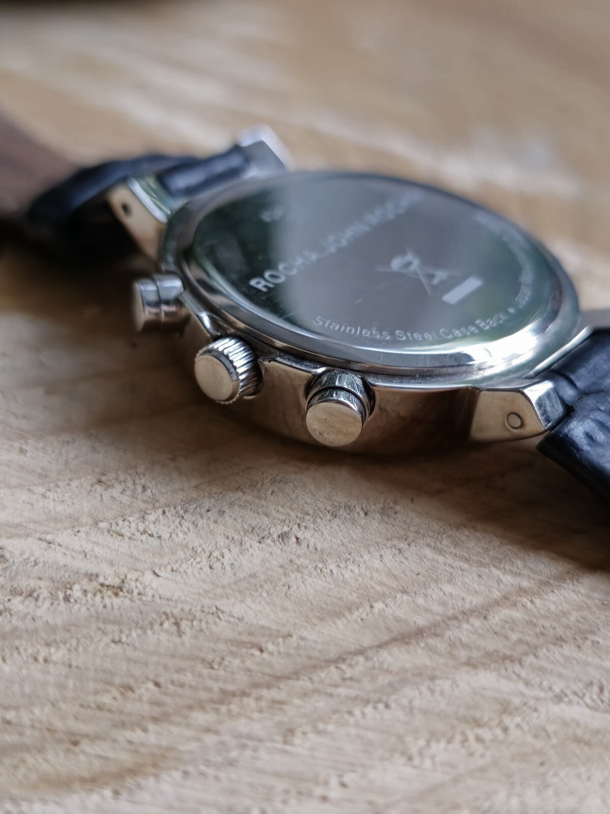 Beautiful Rocha John Rocha Watch Mother of Pearl Dial Leather Strap Chronograph