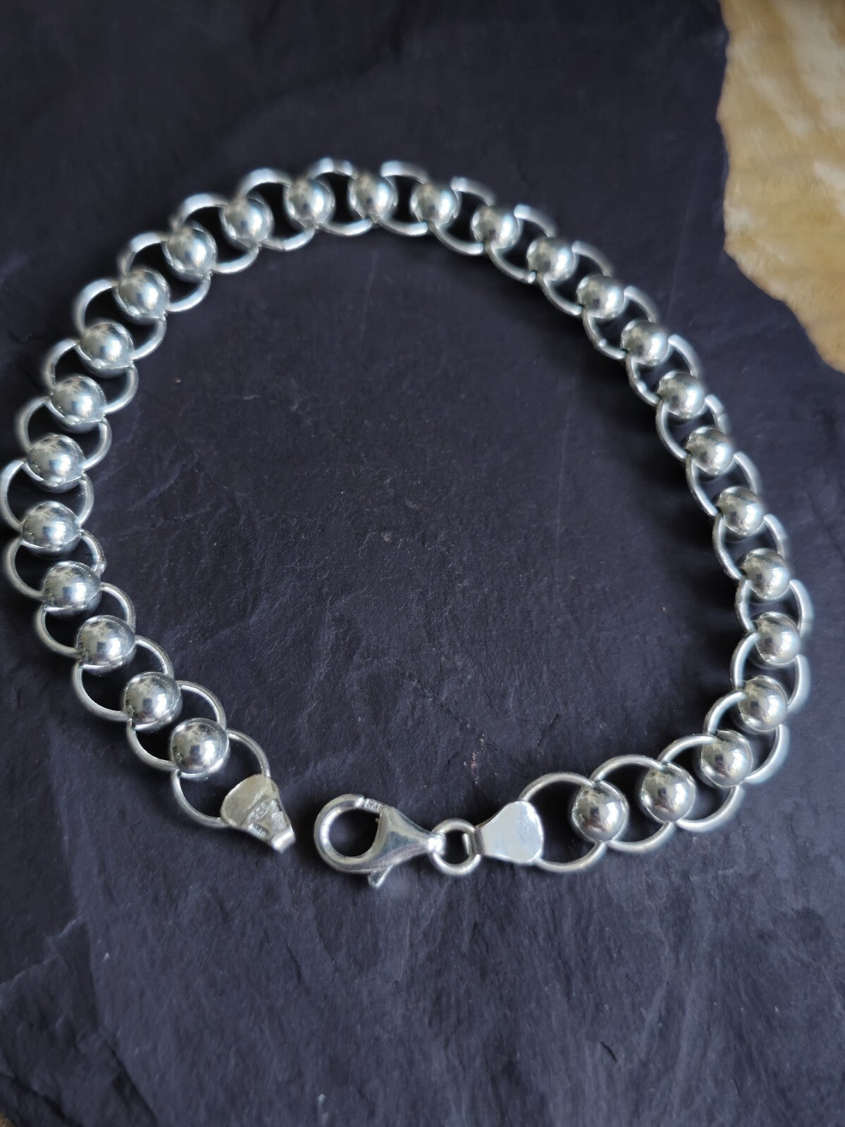 925 Sterling Silver Chunky Paper Clip Chain Bracelet 9.5mm 11.5g 7.5inch