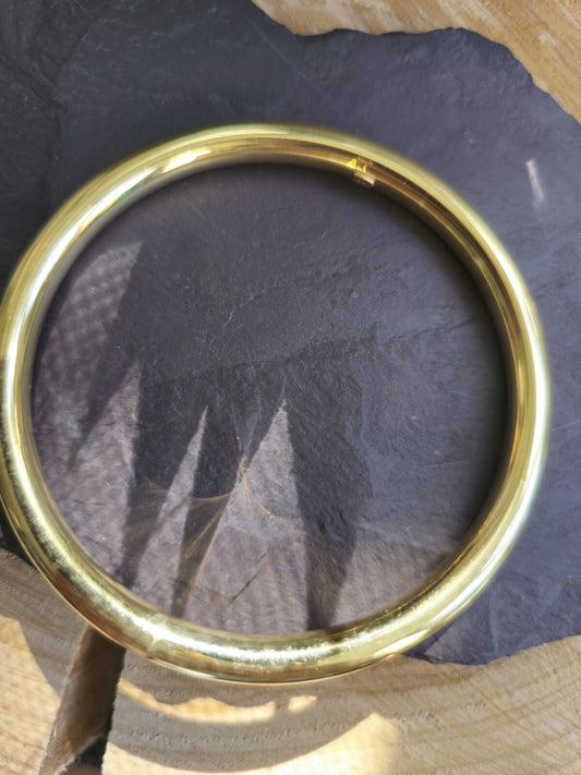 New 9ct Yellow Gold Chunky Round Thick Bangle Stacking BRACELET Lovely 5mm