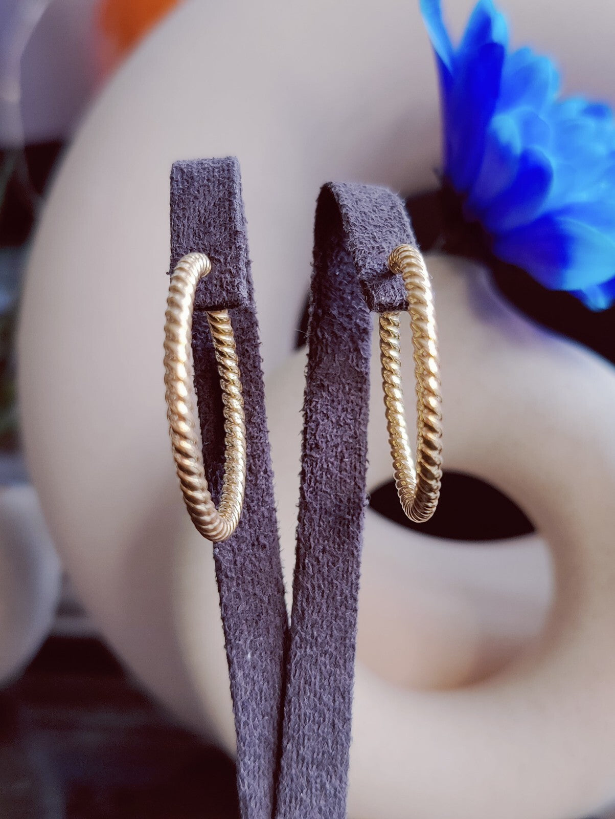 NEW 9ct Solid Yellow Gold Hoop Earrings Creole 30mm Hoops