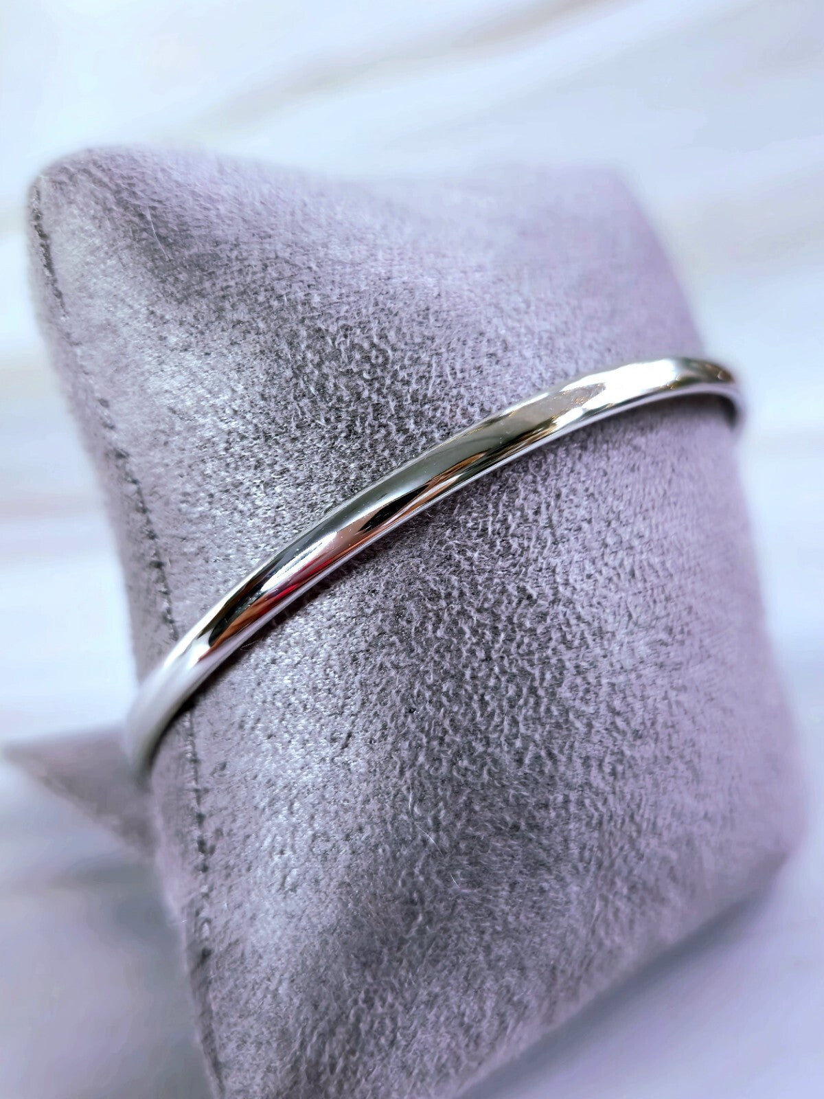 New Set Of 9ct Yellow/White/Rose Gold Round Bangle 4mm Stacking BRACELET 70mm