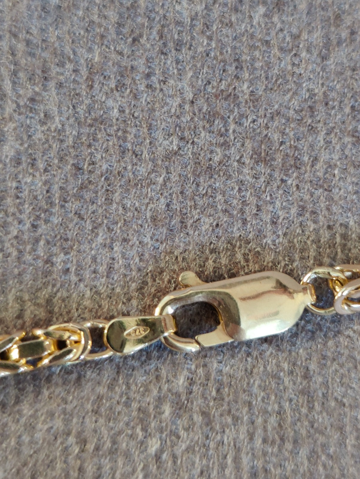 9ct Yellow Gold Chunky Byzantine Chain 15" over 20grams SOLID not hollow Choker