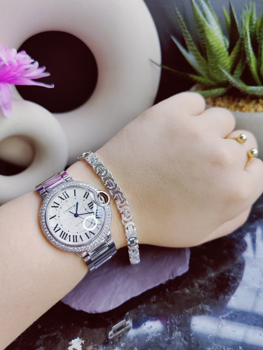 925 Sterling Silver Chunky Heavy Mens Bracelet 14.5 grams Flat Byzantine 6mm