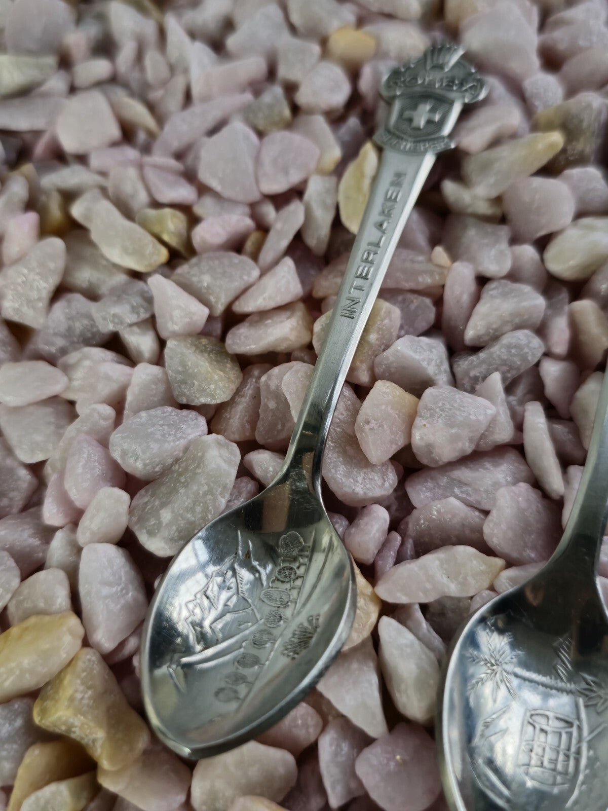 Pair ofTwo Rolex Cuillère Collector Spoon Bucherer Switzerland Interlaken Lugano