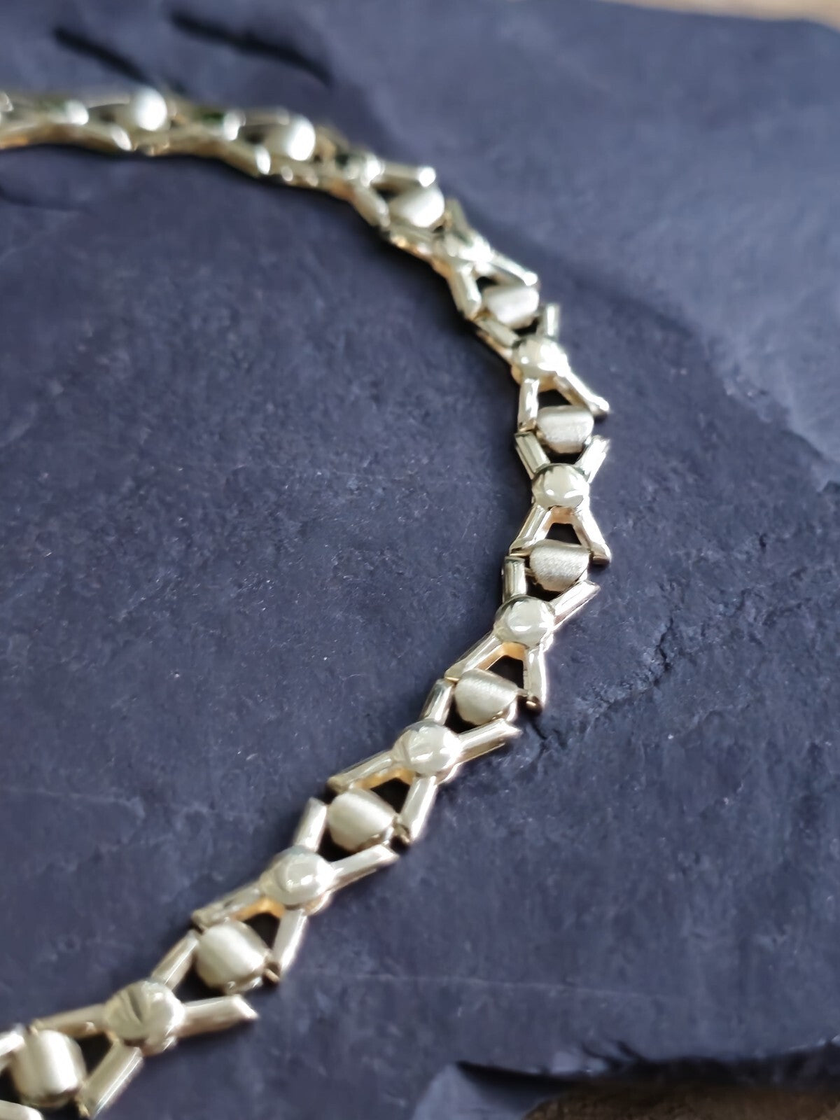 Lovely New Solid 9ct Yellow Gold Fancy BRACELET 7.5inch Hallmarked X design