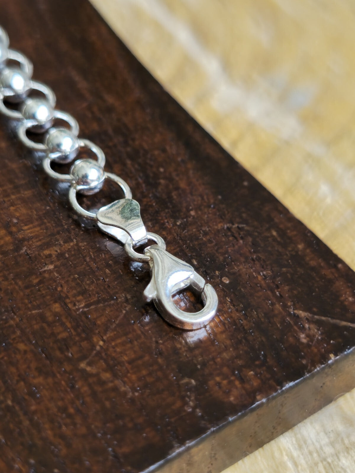 925 Sterling Silver Chunky Paper Clip Chain Bracelet 7mm 7.5grams 7.5inch