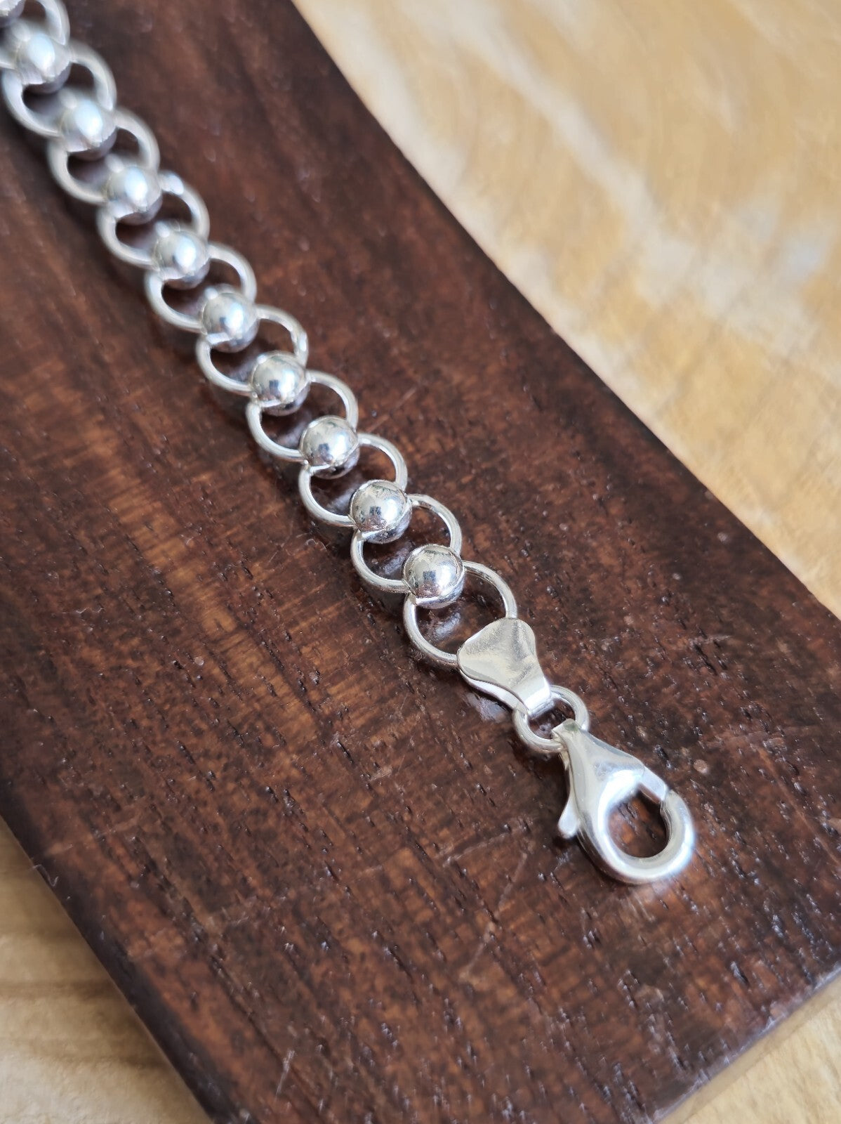 925 Sterling Silver Chunky Paper Clip Chain Bracelet 7mm 7.5grams 7.5inch