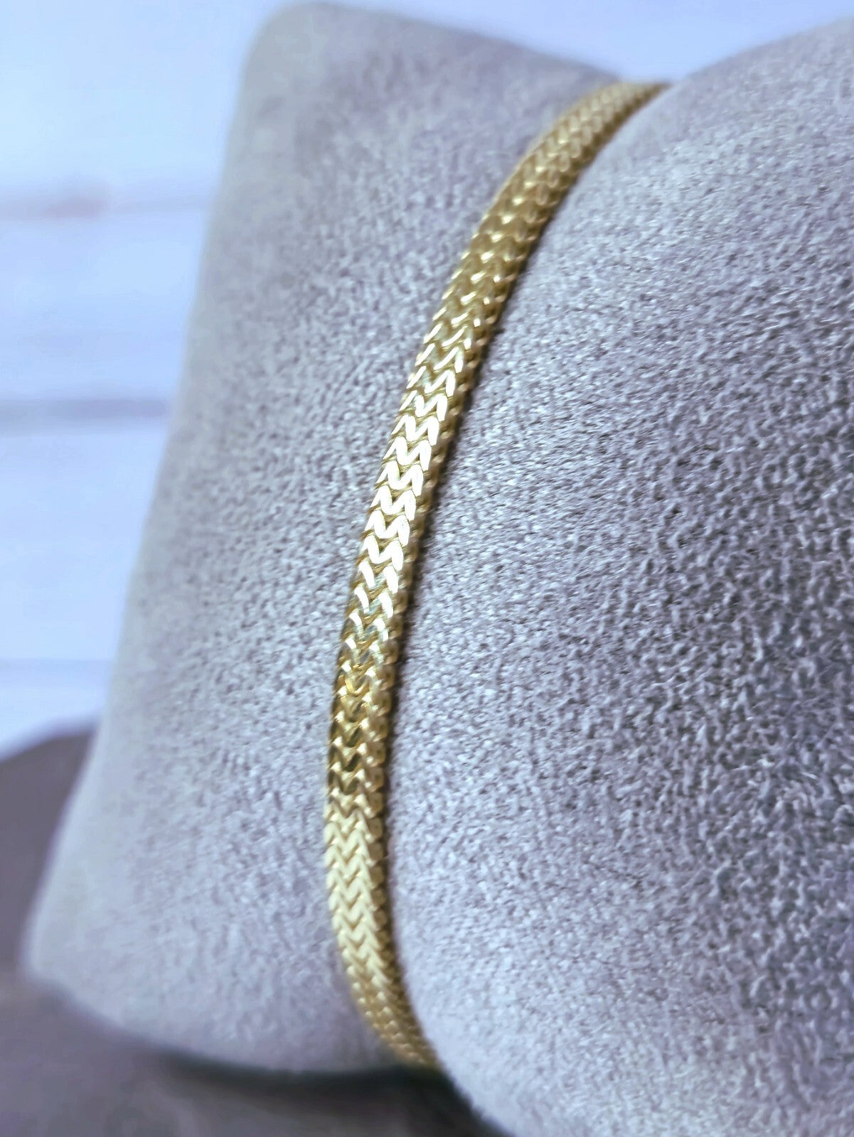 New Solid 9ct Yellow Gold Fancy Mesh Bracelet Unisex 6grams 7.5inch Hallmarked