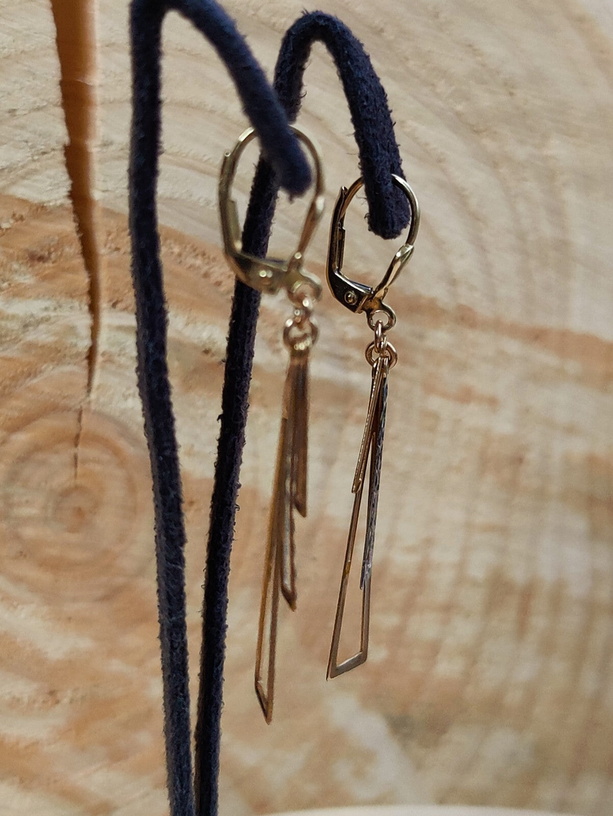 NEW 9ct Yellow/White Gold Drop Dangly Earrings Leverback Hallmarked