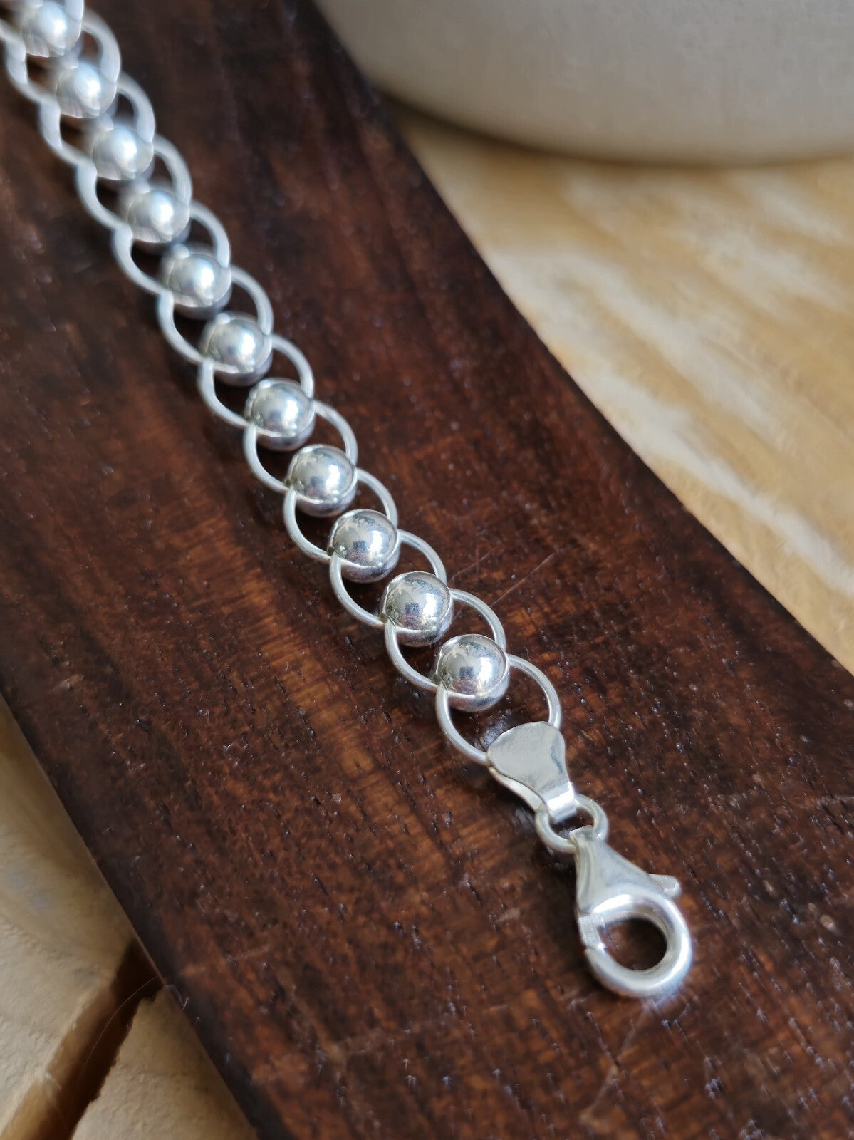925 Sterling Silver Chunky Paper Clip Chain Bracelet 9.5mm 11.5g 7.5inch