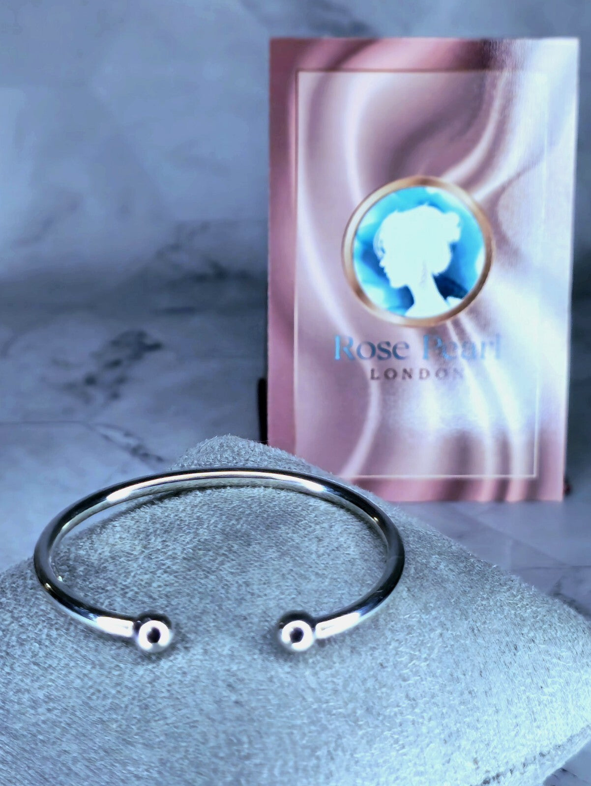 New 9ct White Gold TORQUE BANGLE Kids Baby TORQ BALL Open Split BRACELET Small