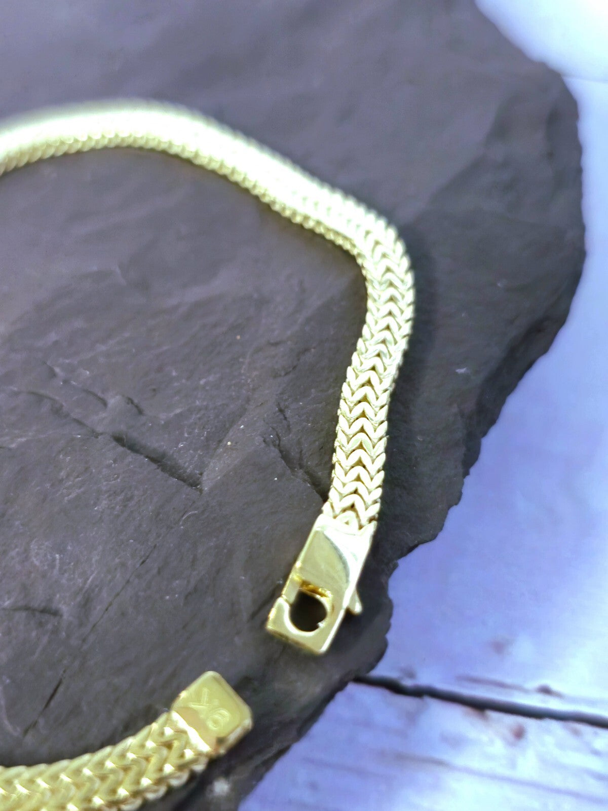 New Solid 9ct Yellow Gold Fancy Mesh Bracelet Unisex 6grams 7.5inch Hallmarked