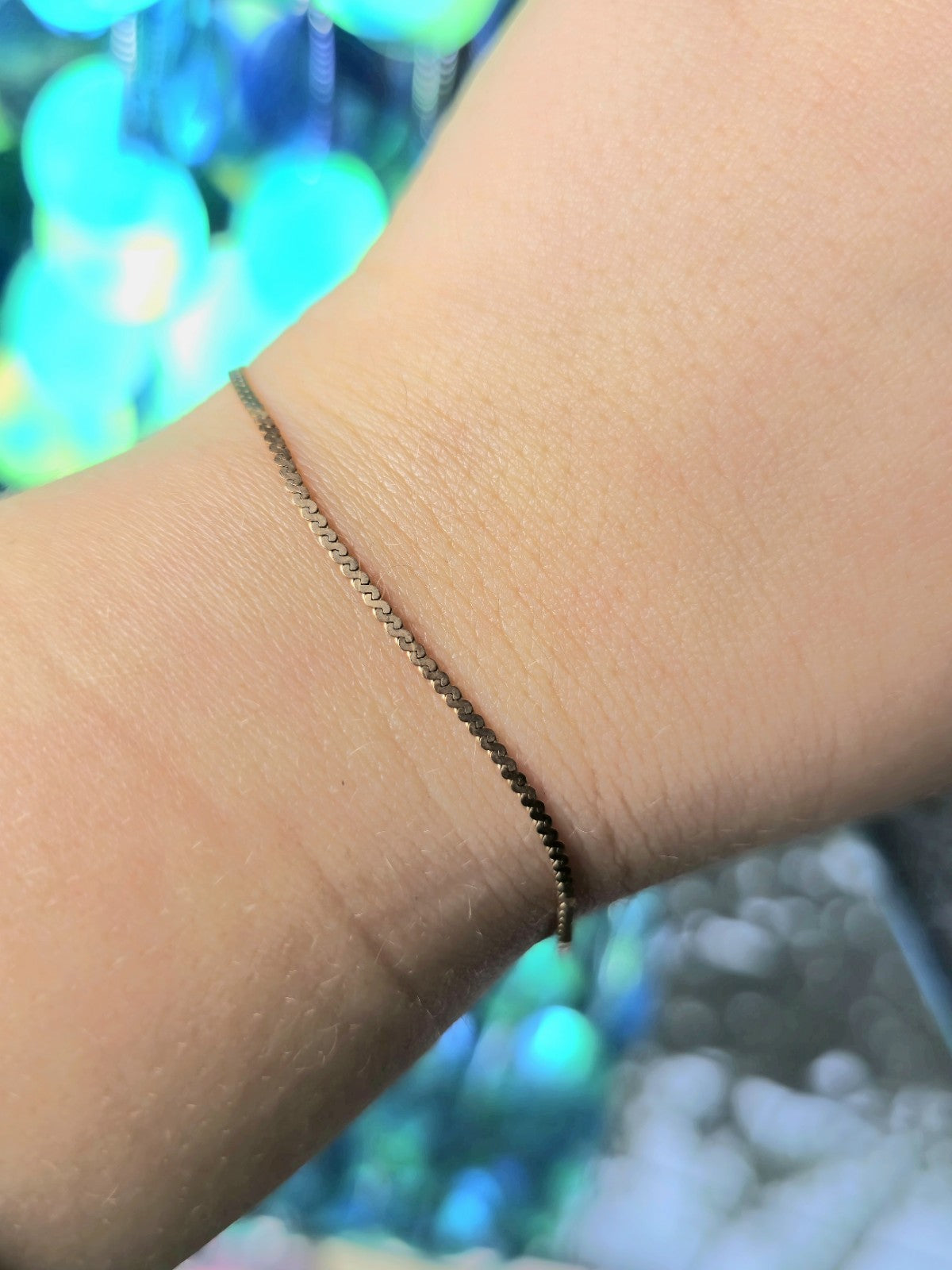 9ct Rose Gold Chain Anklet Bracelet Fine Cable Link Cute Long Bracelet 22.5cm