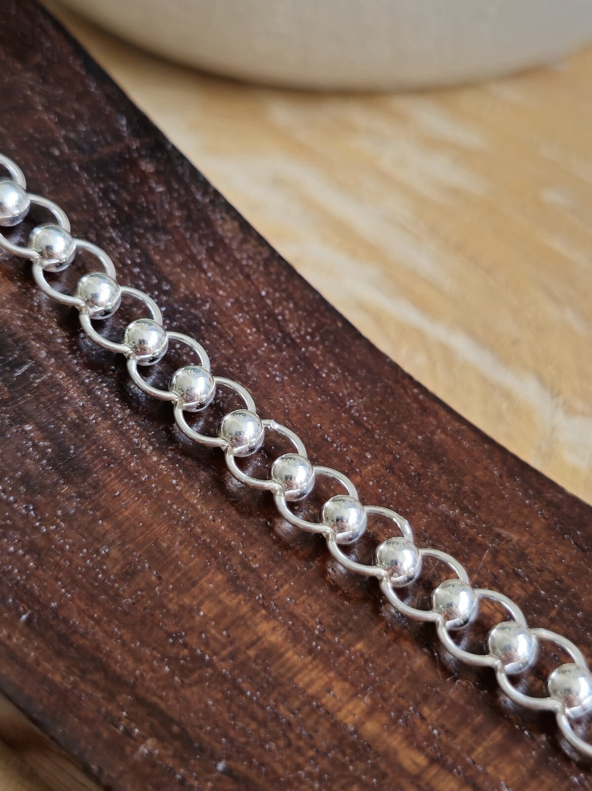 925 Sterling Silver Chunky Paper Clip Chain Bracelet 7mm 7.5grams 7.5inch
