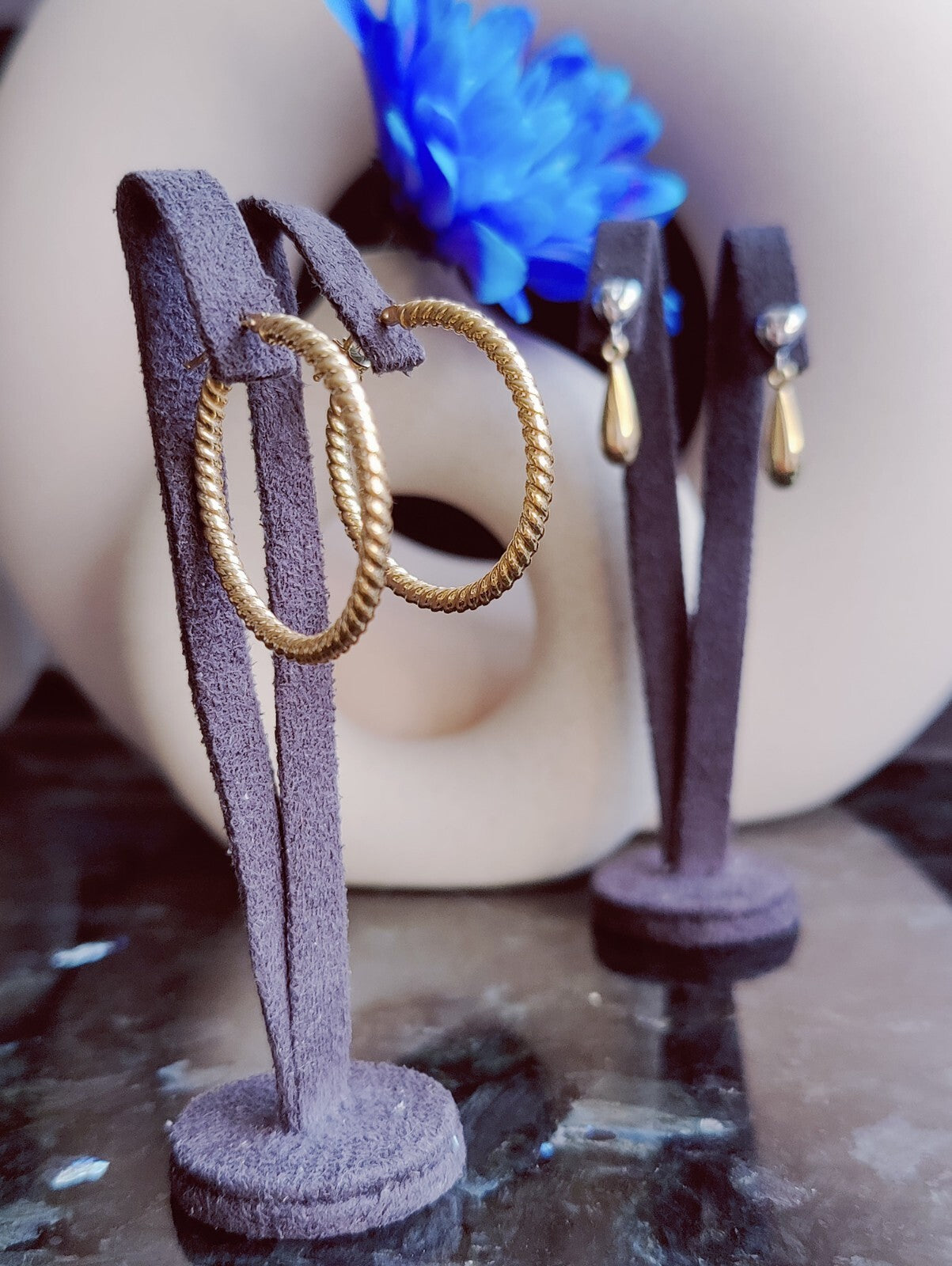 NEW 9ct Solid Yellow Gold Hoop Earrings Creole 30mm Hoops
