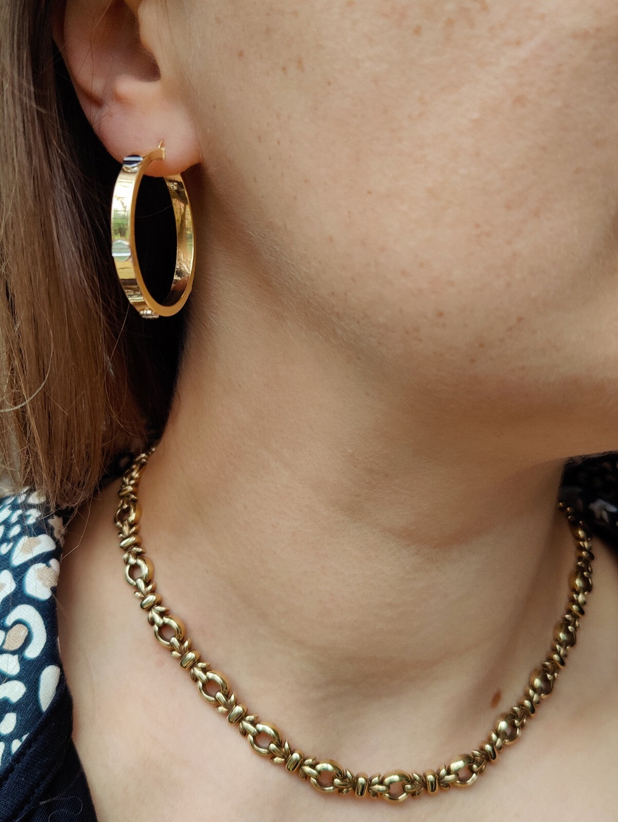 NEW Gold Screw Hoop Earrings 3.8grams 9ct Yellow Gold 30mm Hallmarked New