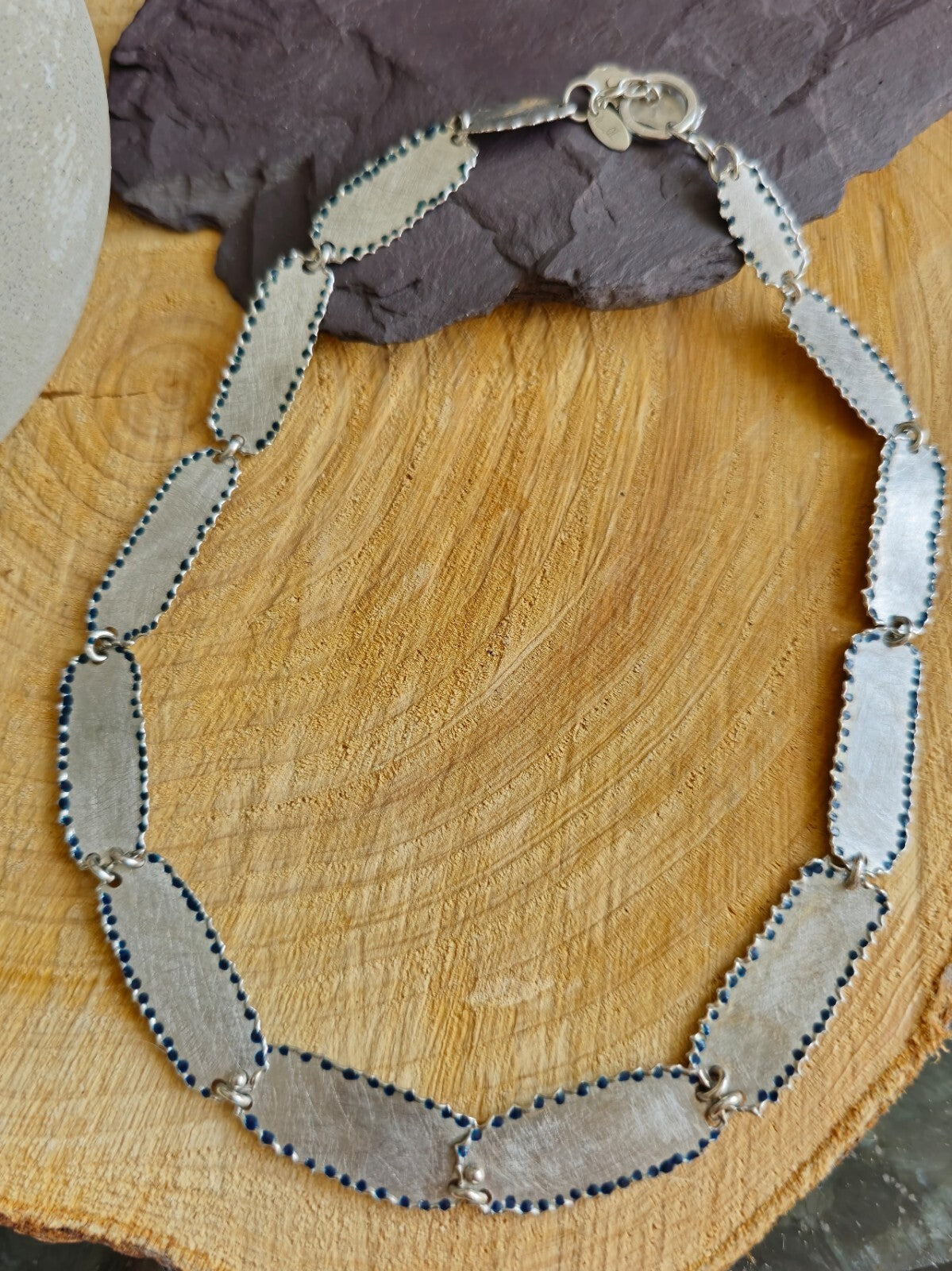 18ct White Gold Jewellery Set of Necklace and Earrings Heavy and Solid Handmade