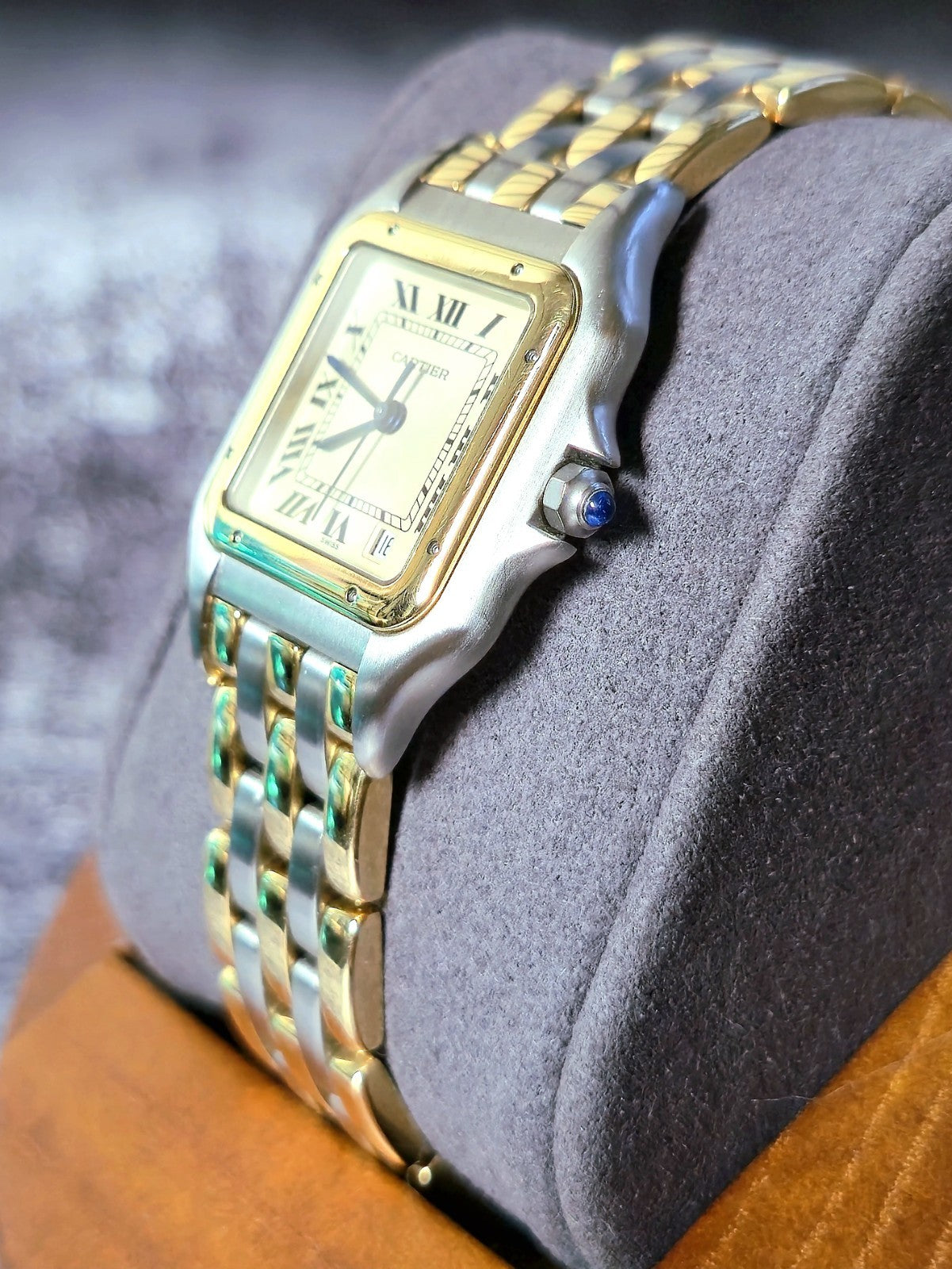 Rare Cartier Panthere Watch Midi 183949 Three Rows 18ct Yellow Gold Quartz Great