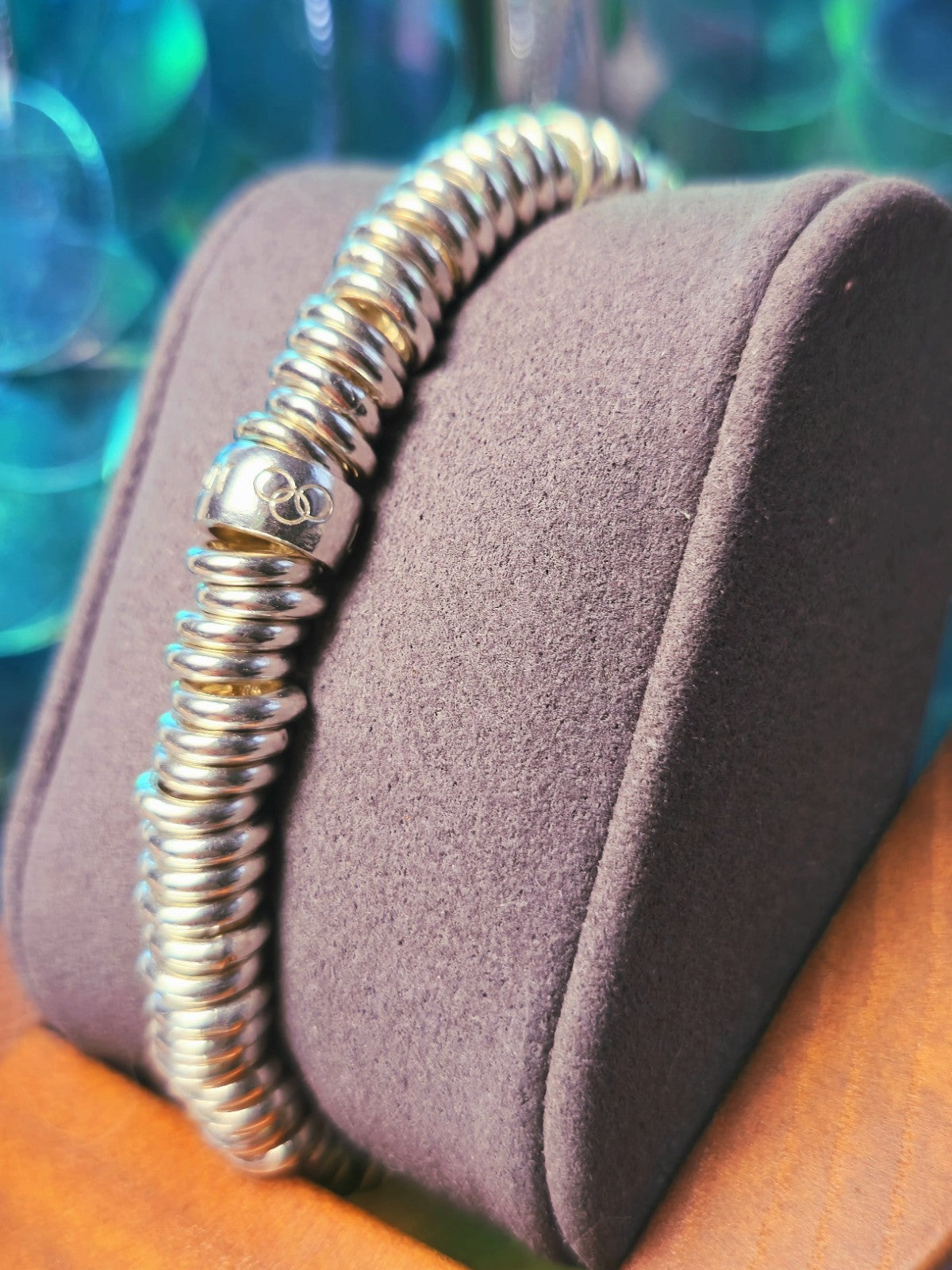 925 Sterling Silver LINKS OF LONDON Heavy Circle Expandable Stretching Bracelet