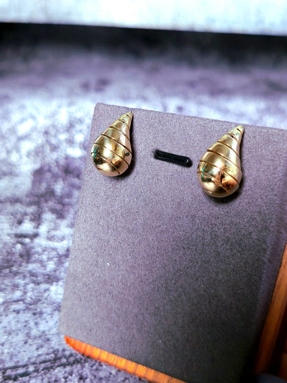 New 9k Yellow Gold Fashion Waterdrop Open Studs Drop Earrings Bottega Chunky