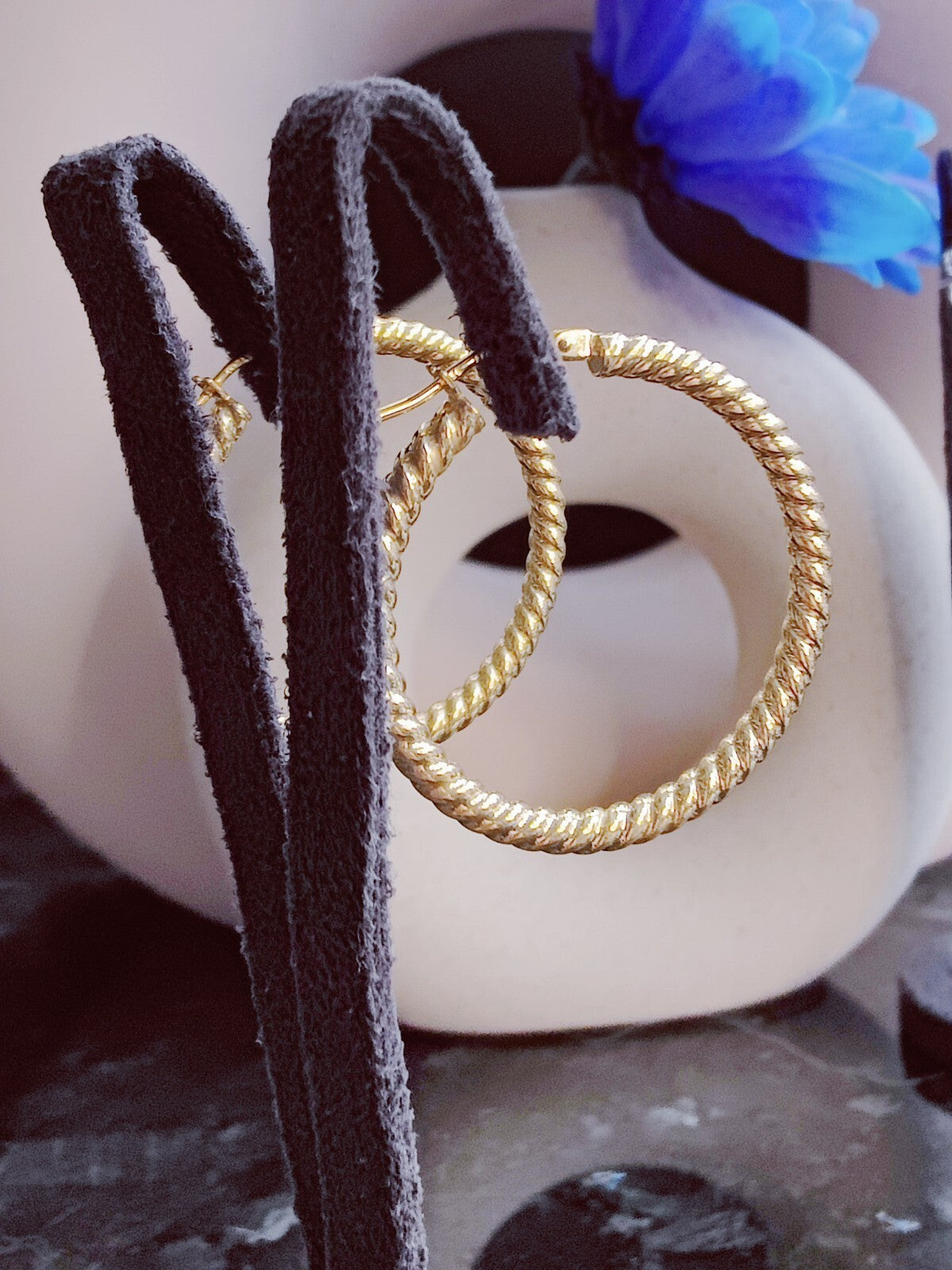 NEW 9ct Solid Yellow Gold Hoop Earrings Creole 30mm Hoops