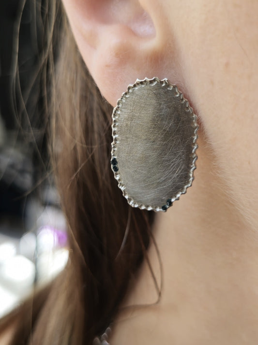 18ct White Gold Jewellery Set of Necklace and Earrings Heavy and Solid Handmade