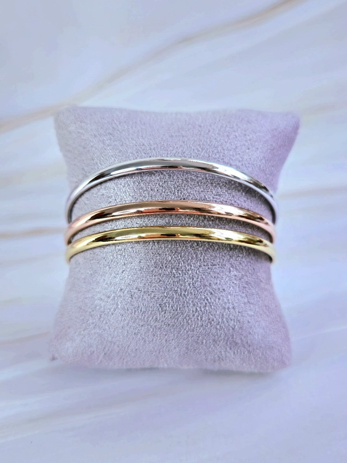 New 9ct Rose Gold Round Bangle Stacking BRACELET Lovely 4mm 70mm diameter