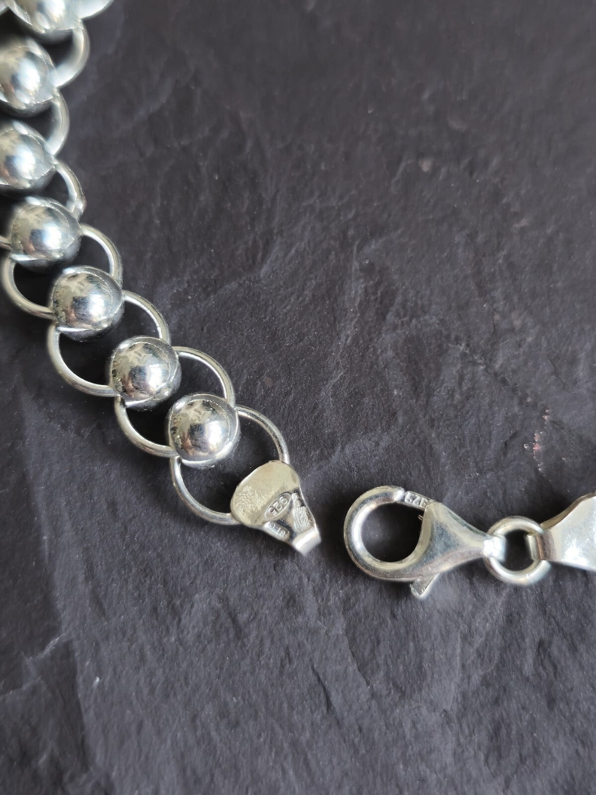 925 Sterling Silver Chunky Paper Clip Chain Bracelet 9.5mm 11.5g 7.5inch