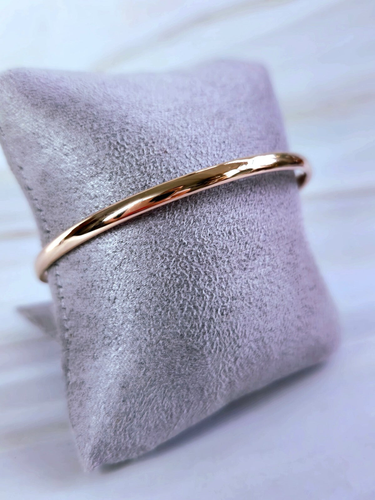 New 9ct Rose Gold Round Bangle Stacking BRACELET Lovely 4mm 70mm diameter