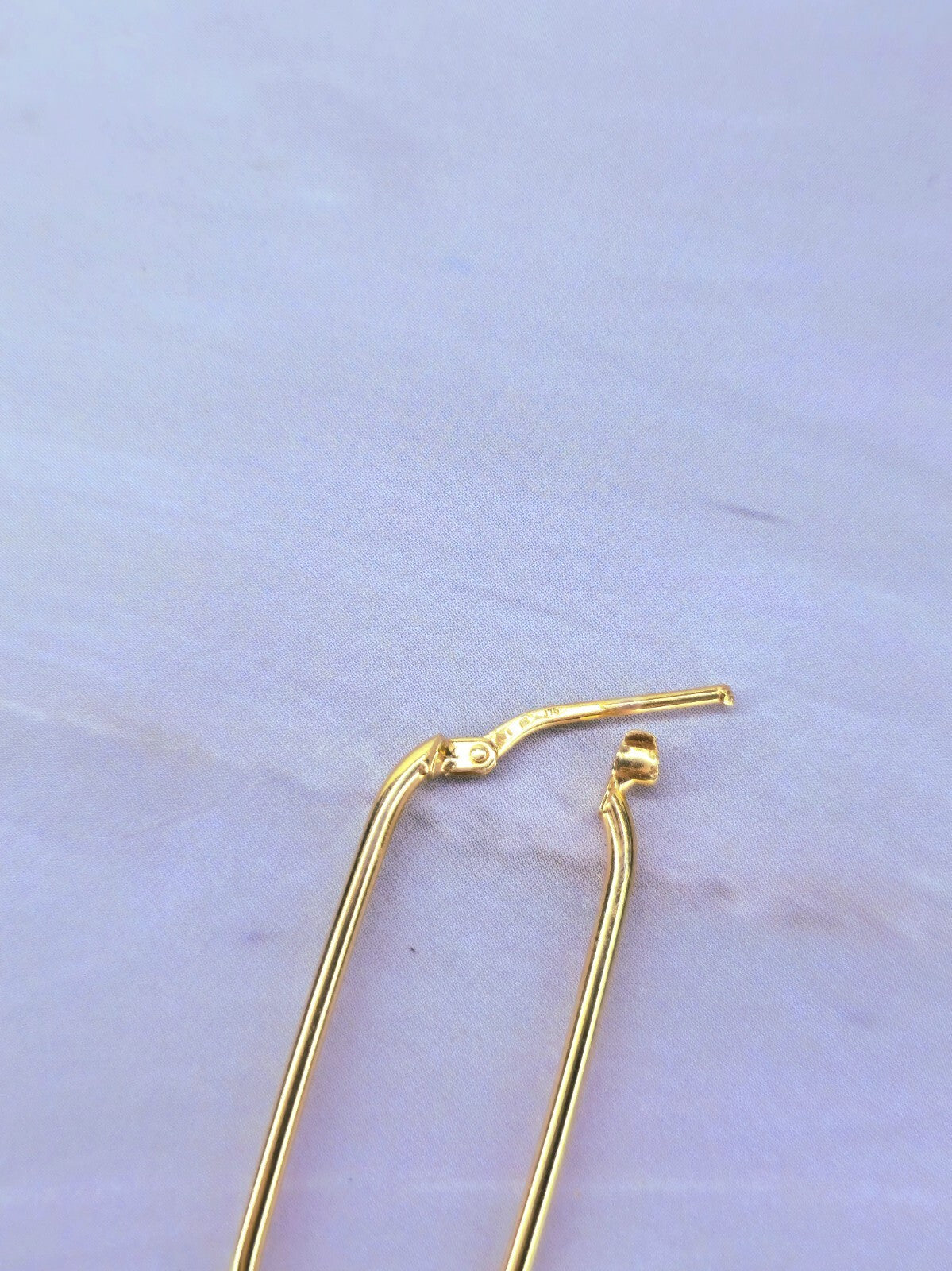 Lovely New 9ct Yellow Gold Hoop Earrings Hoops Rectangle Shape 35mm Hinge