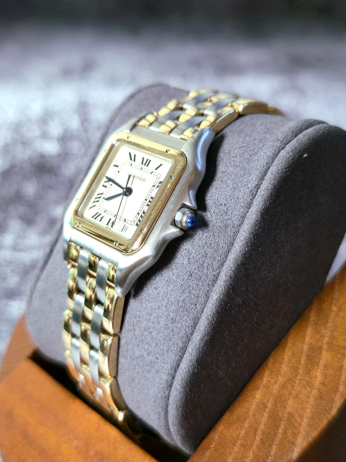 Rare Cartier Panthere Watch Midi 183949 Three Rows 18ct Yellow Gold Quartz Great