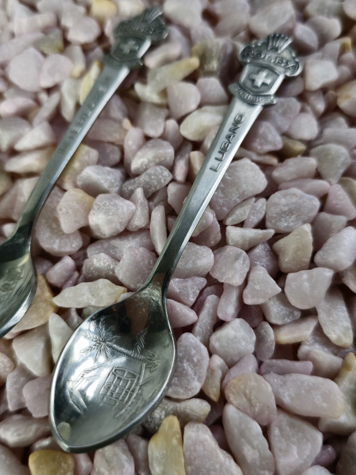 Pair ofTwo Rolex Cuillère Collector Spoon Bucherer Switzerland Interlaken Lugano
