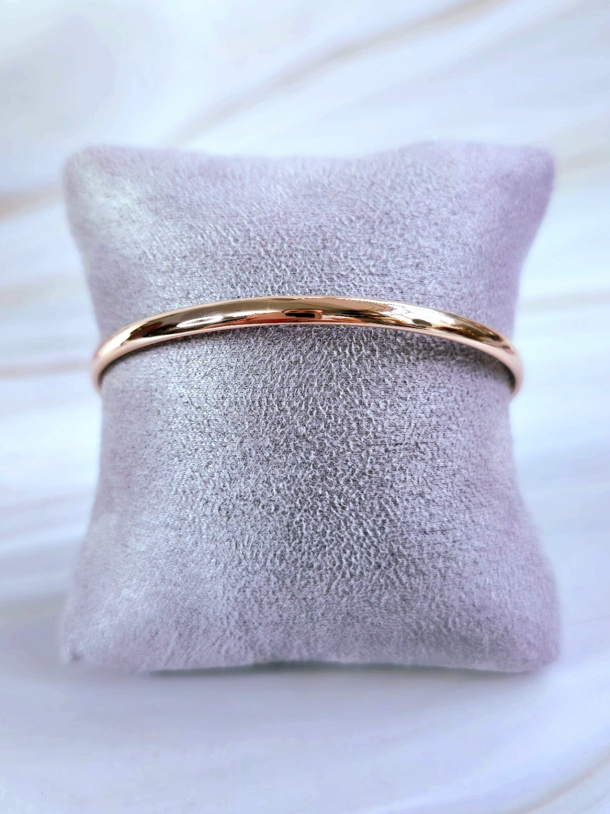 New 9ct Rose Gold Round Bangle Stacking BRACELET Lovely 4mm 70mm diameter