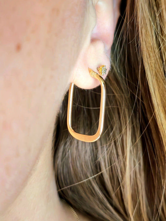 NEW 9ct Yellow/White Gold Solid Drop Dangling Earrings Studs Hallmarked