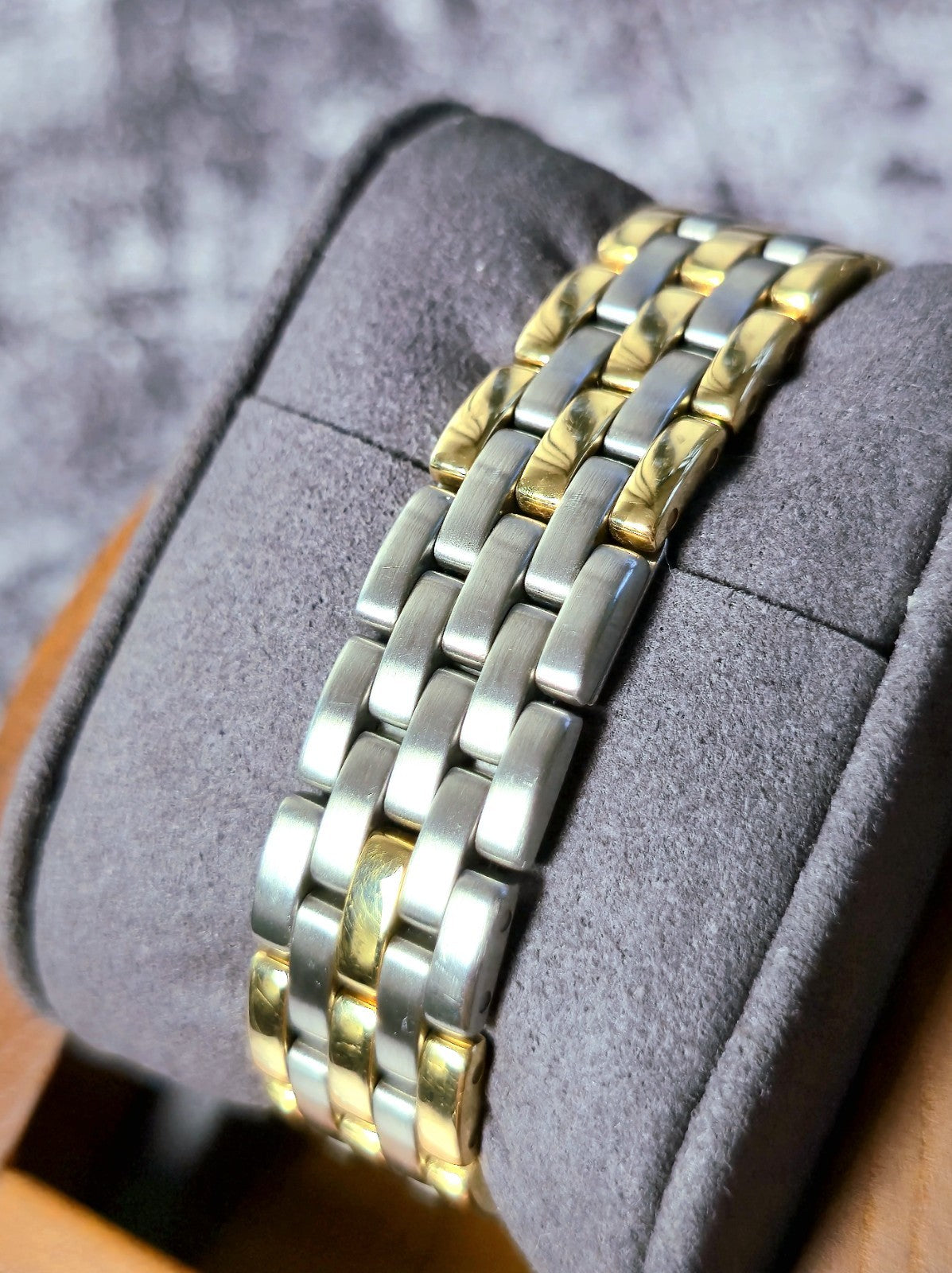Rare Cartier Panthere Watch Midi 183949 Three Rows 18ct Yellow Gold Quartz Great