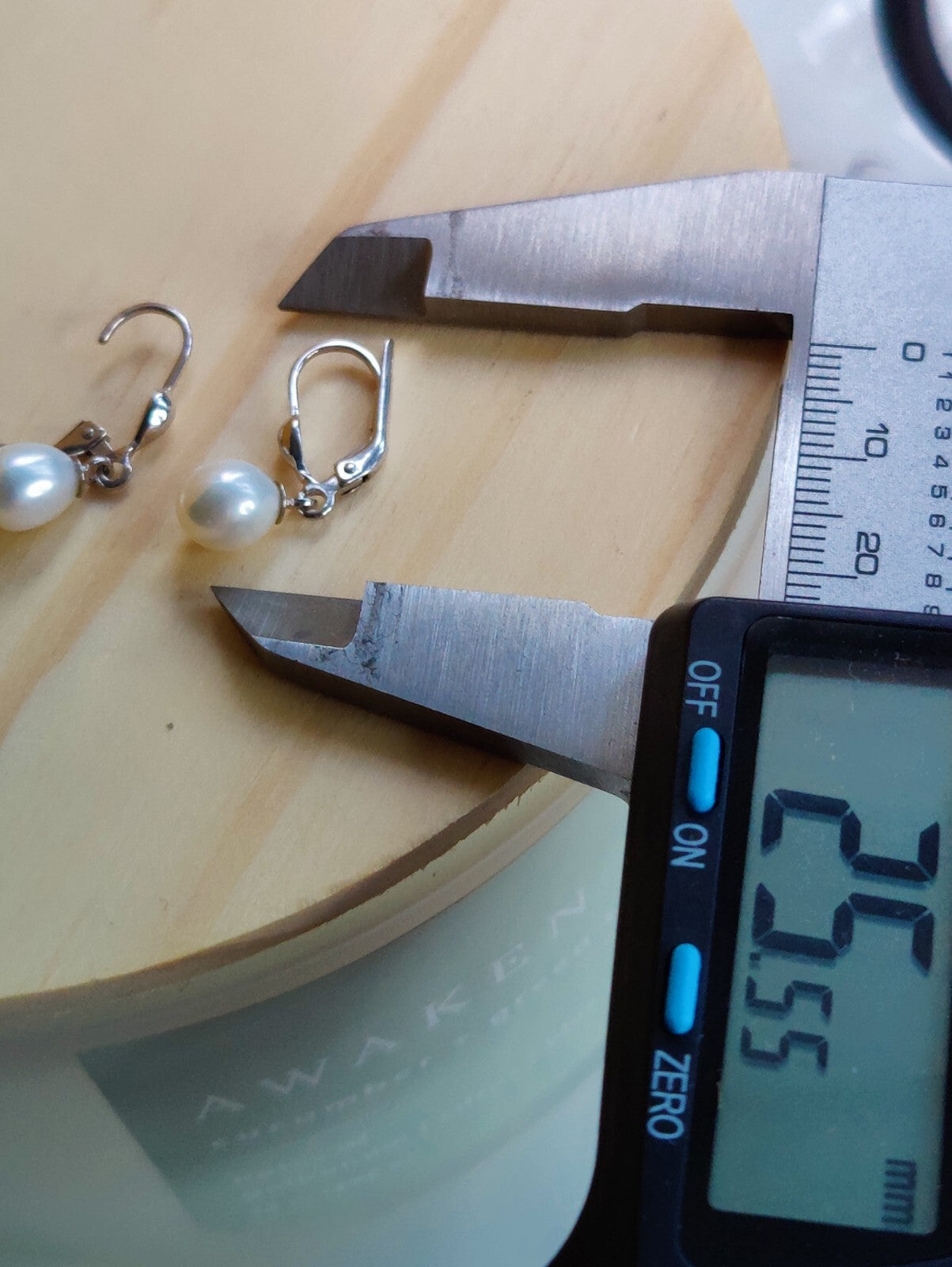 New Solid 9ct White Gold Pearl Drop Earrings Genuine Real Pearl Hallmarked