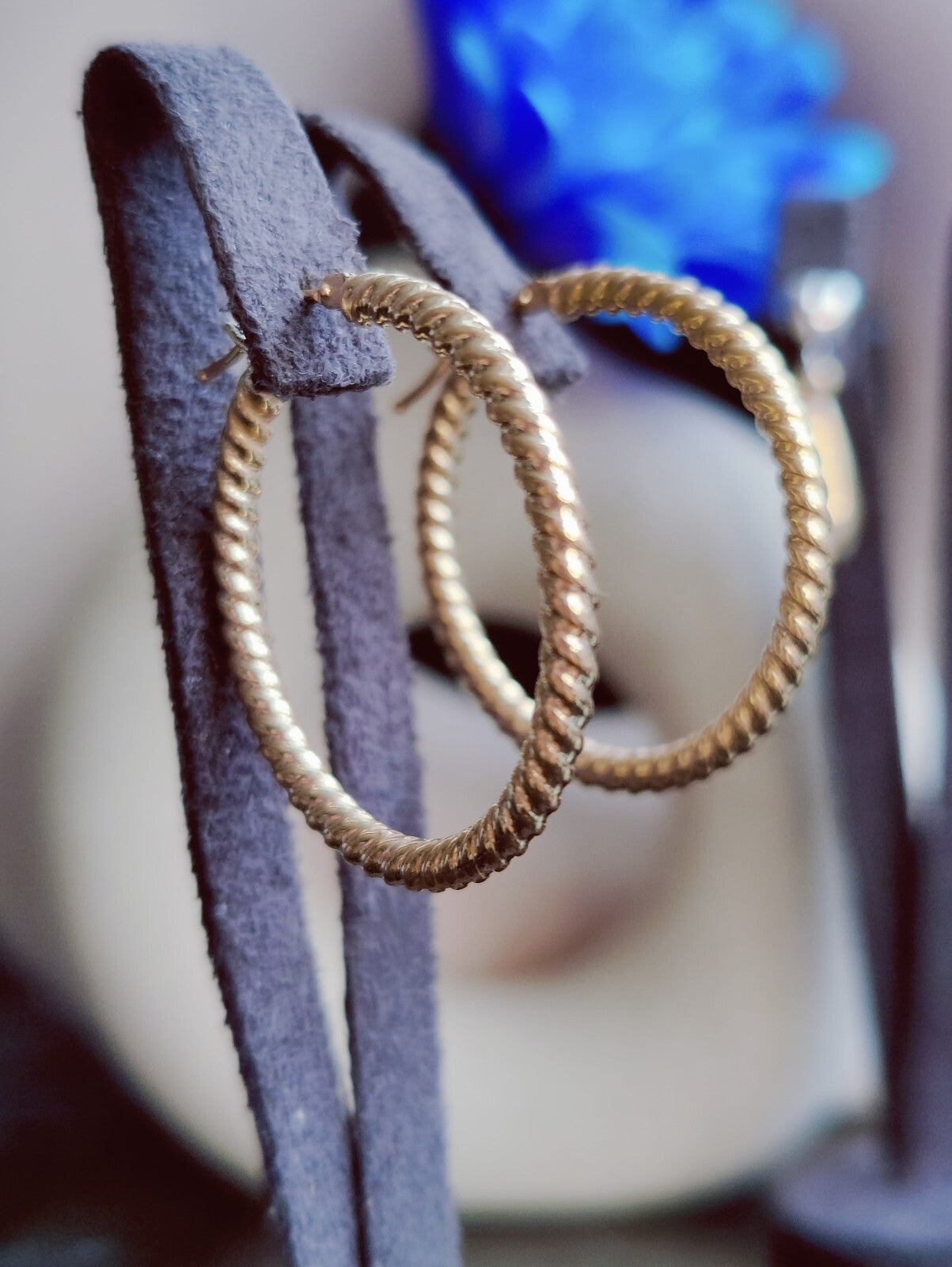 NEW 9ct Solid Yellow Gold Hoop Earrings Creole 30mm Hoops
