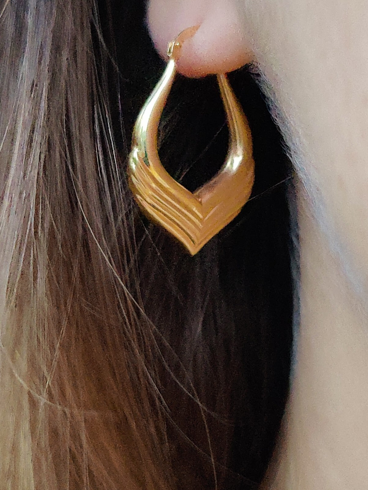 9ct Drop Earrings Yellow Gold Huggies Hallmarked Vintage Style New Condition
