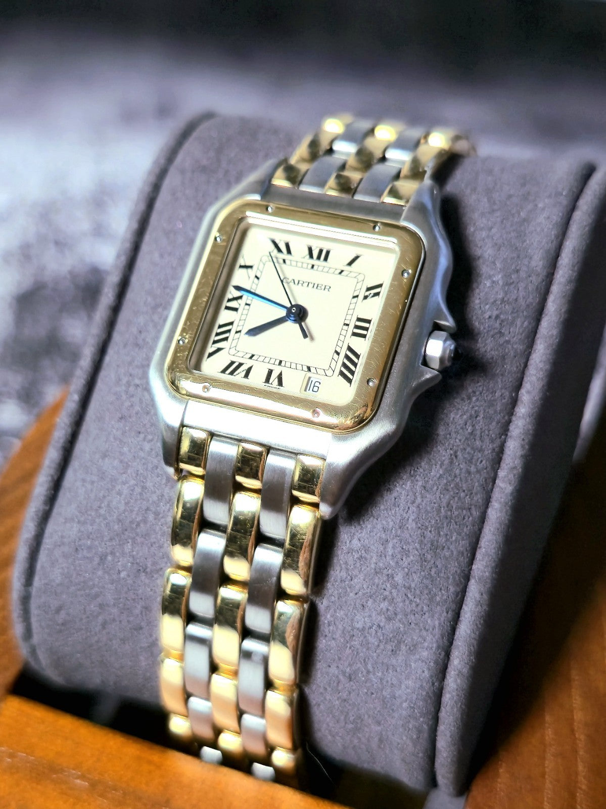 Rare Cartier Panthere Watch Midi 183949 Three Rows 18ct Yellow Gold Quartz Great