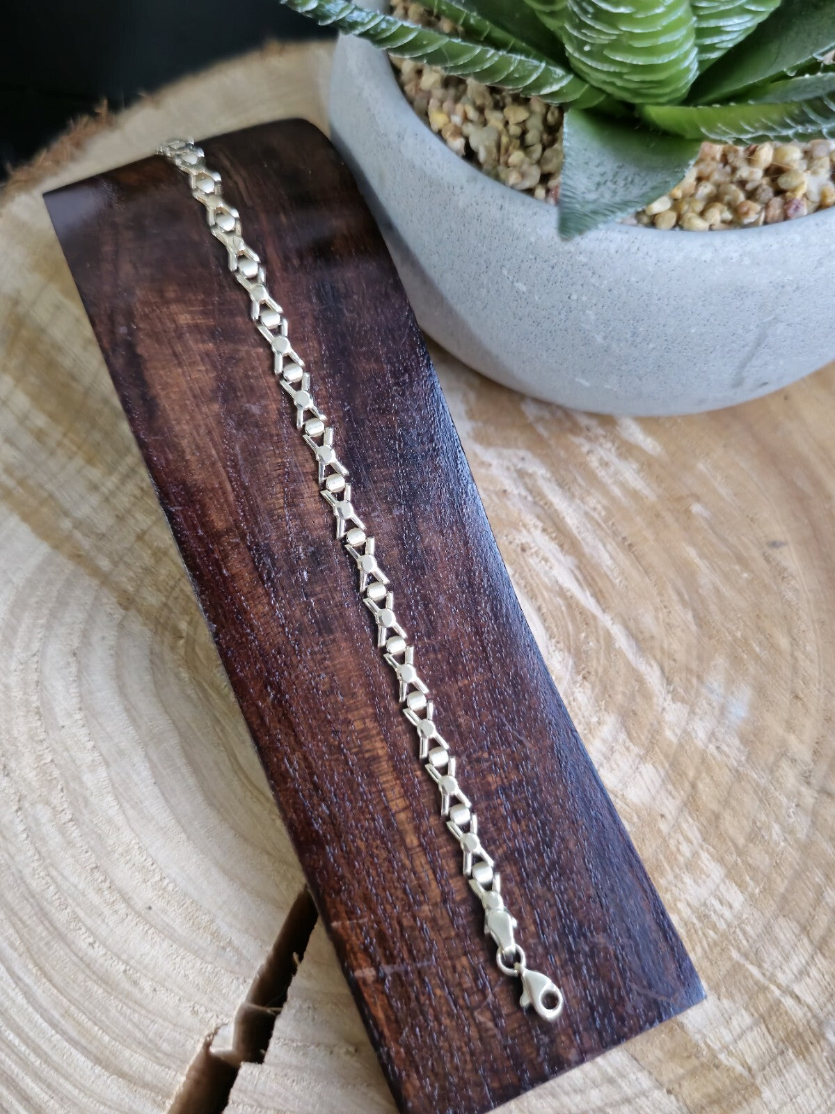 Lovely New Solid 9ct Yellow Gold Fancy BRACELET 7.5inch Hallmarked X design