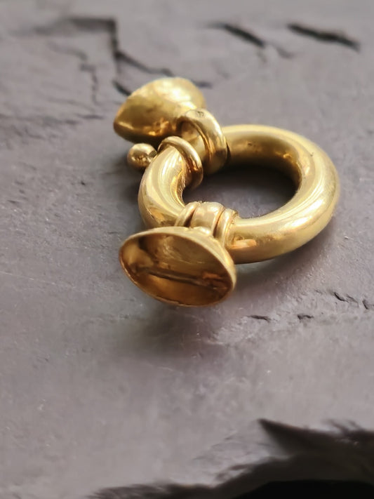 18ct Yellow Gold Lobster Clasp for Necklace or Bracelet Heavy Chunky 22mm x17mm