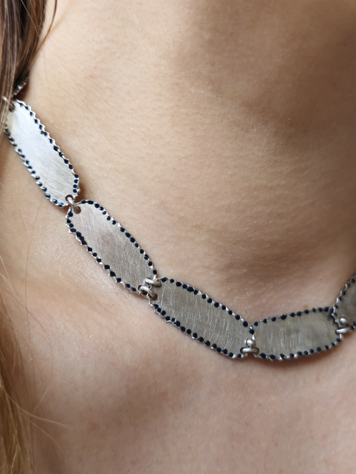 18ct White Gold Jewellery Set of Necklace and Earrings Heavy and Solid Handmade