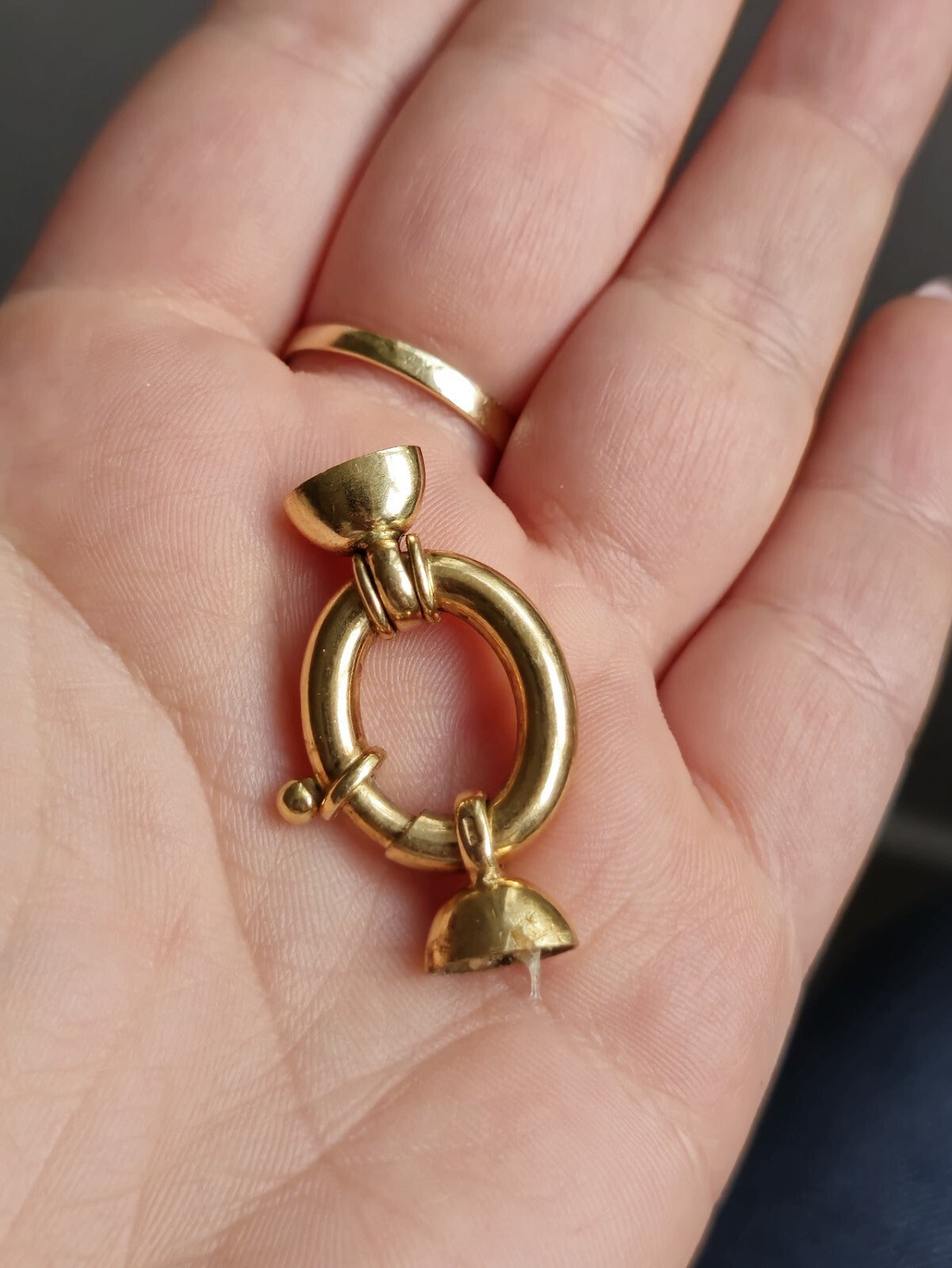 18ct Yellow Gold Lobster Clasp for Necklace or Bracelet Heavy Chunky 22mm x17mm