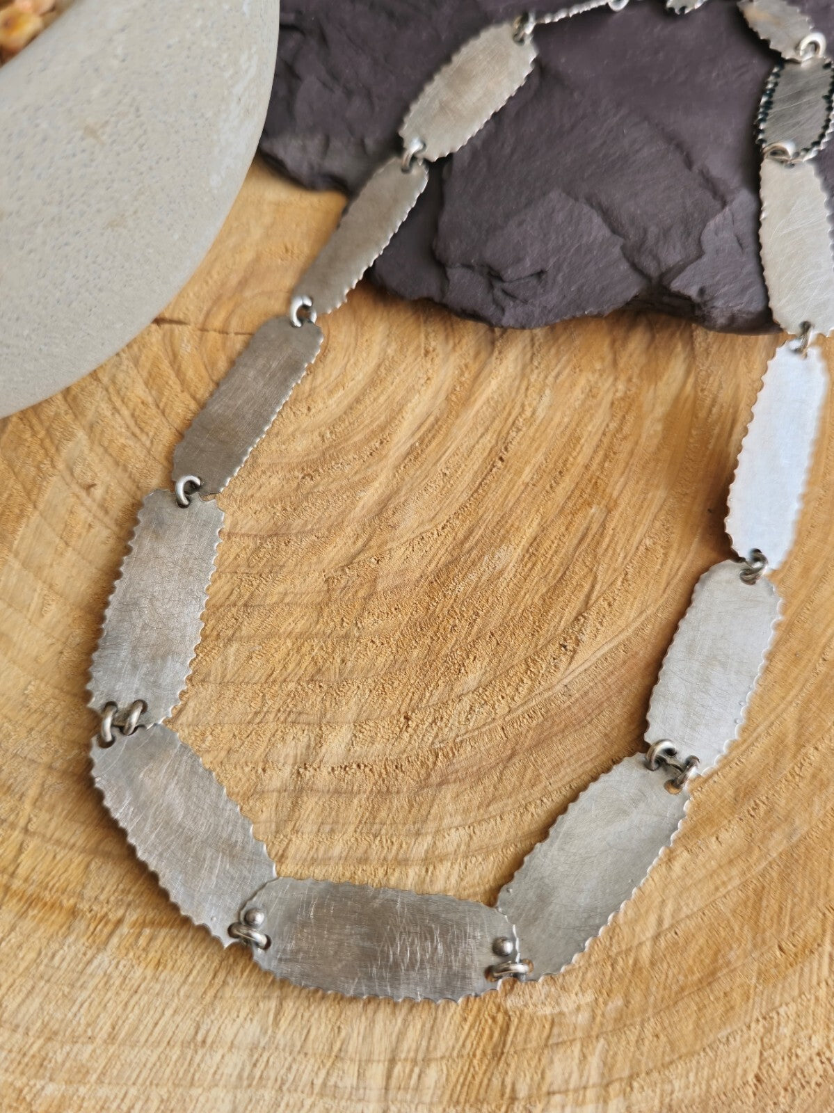 18ct White Gold Jewellery Set of Necklace and Earrings Heavy and Solid Handmade