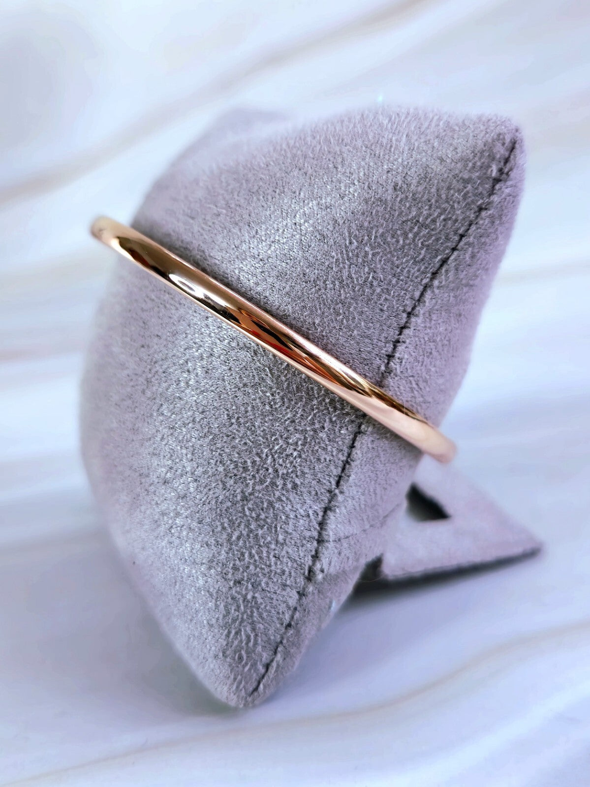 New 9ct Rose Gold Round Bangle Stacking BRACELET Lovely 4mm 70mm diameter