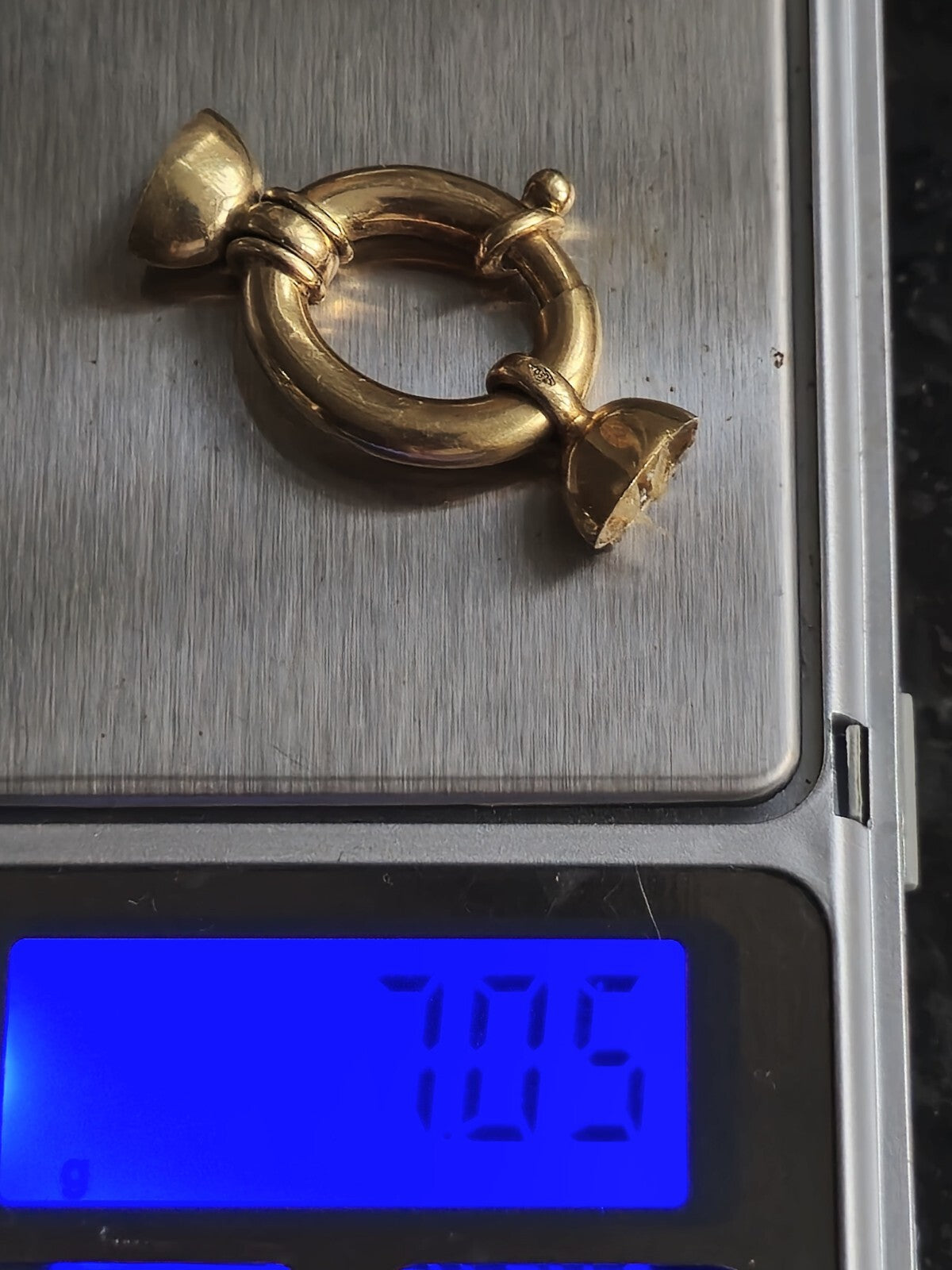 18ct Yellow Gold Lobster Clasp for Necklace or Bracelet Heavy Chunky 22mm x17mm
