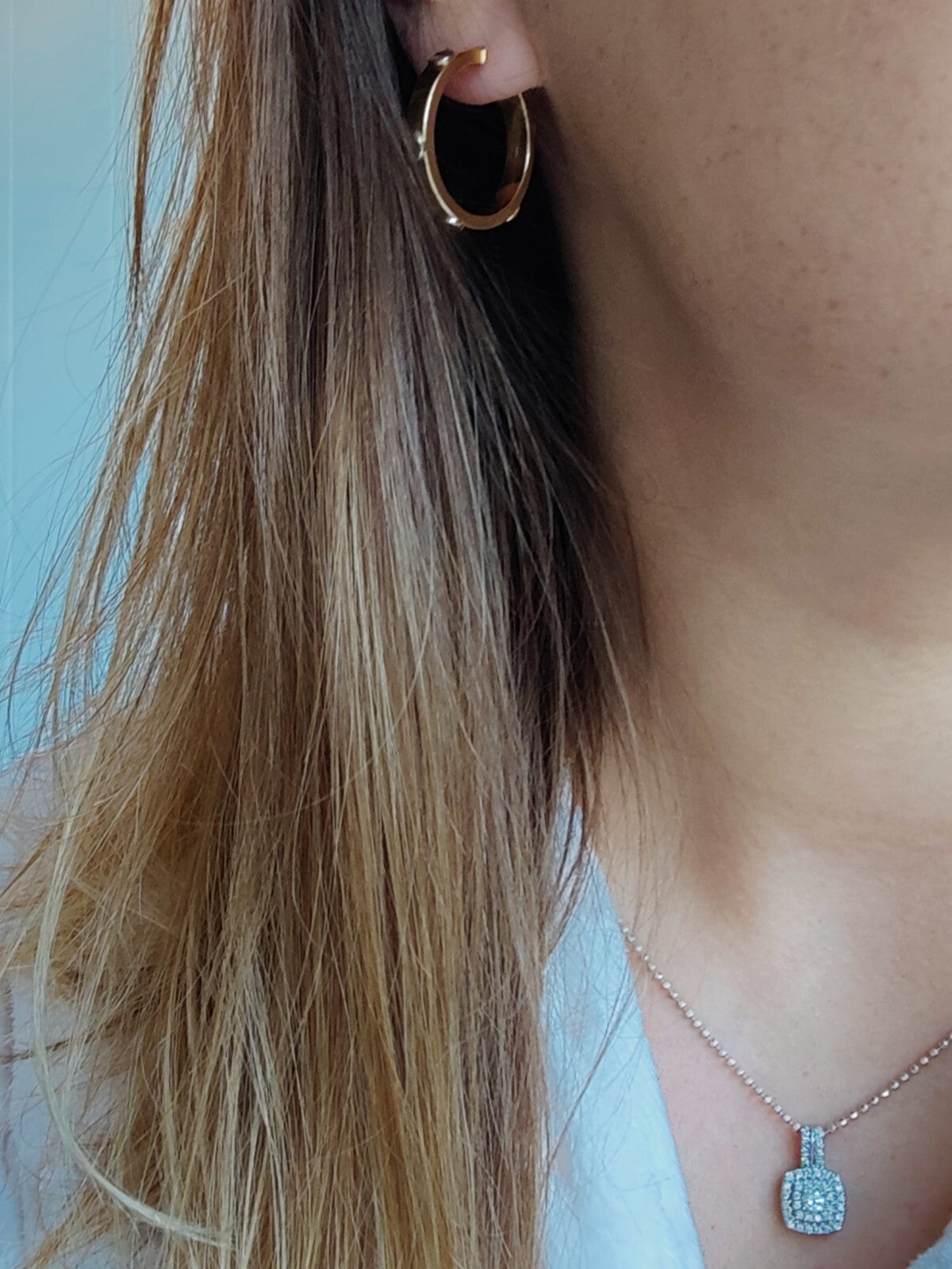 NEW Love Gold Screw Hoop Earrings 9ct Yellow Gold 25mm Hallmarked New