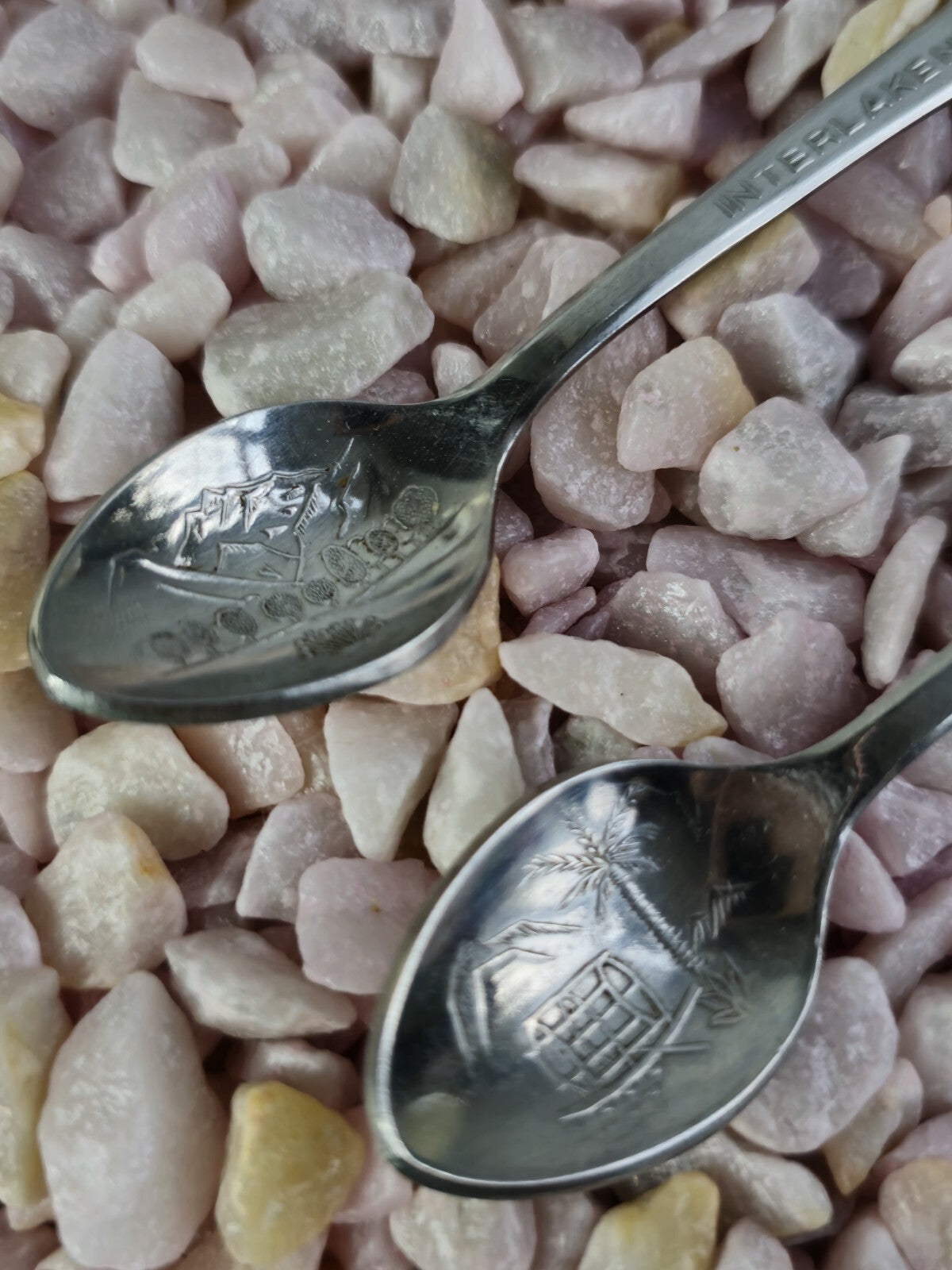 Pair ofTwo Rolex Cuillère Collector Spoon Bucherer Switzerland Interlaken Lugano