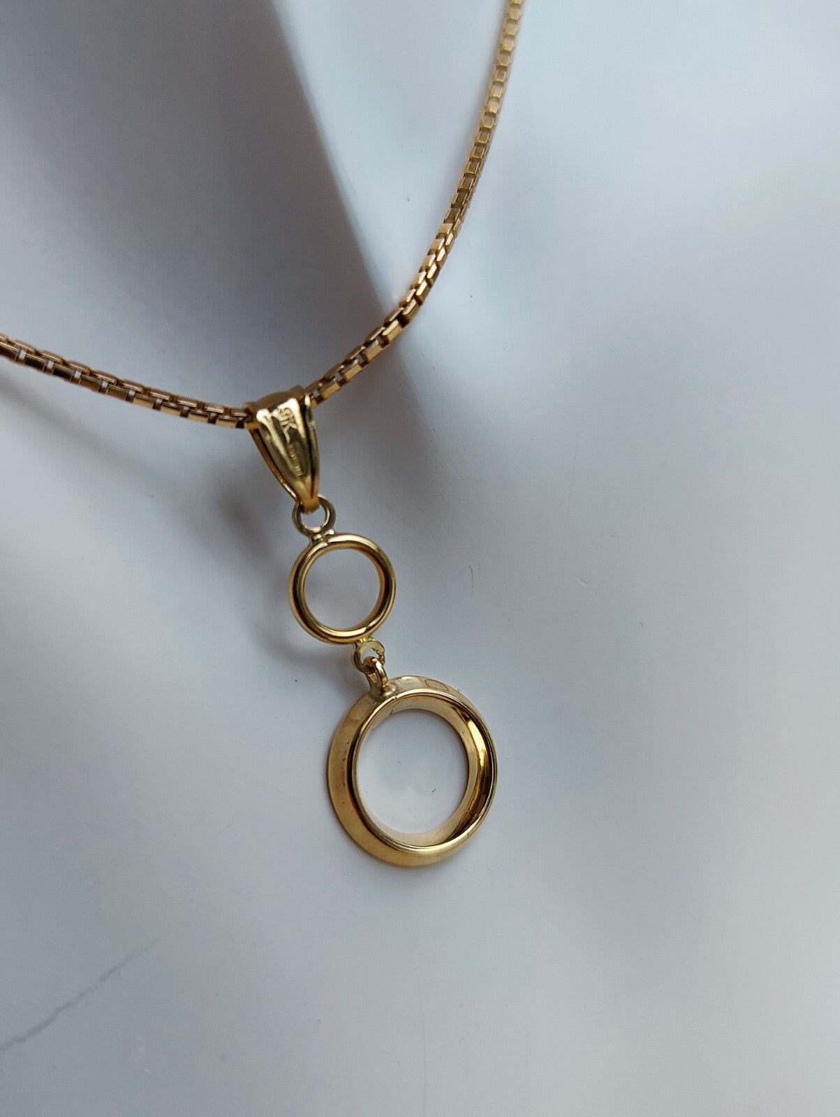 New Solid 9ct Yellow Gold Cubic Zirconia Pendant Round Shape CZ Hallmarked